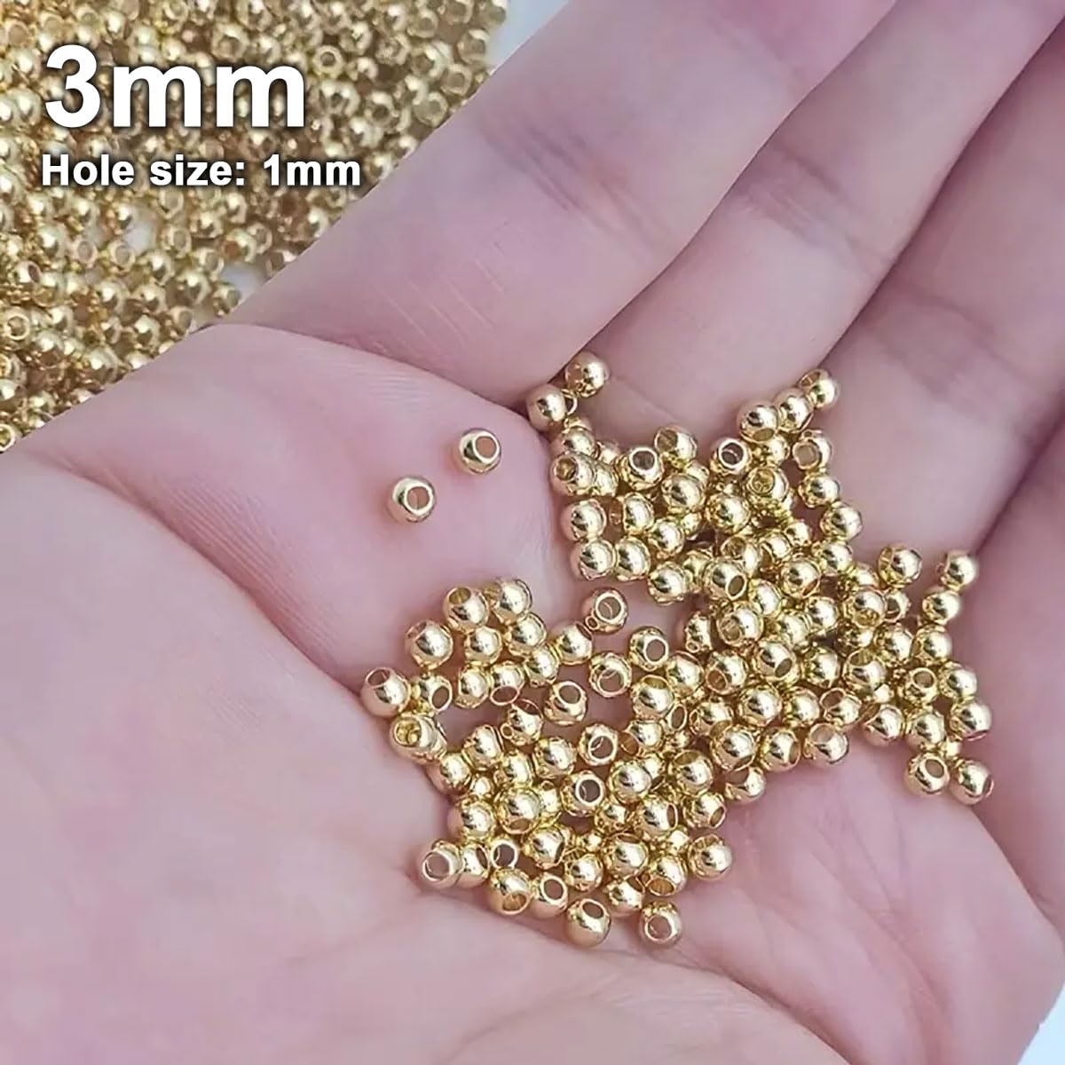 Gold Pearl Beads for Crafts - 90g Set