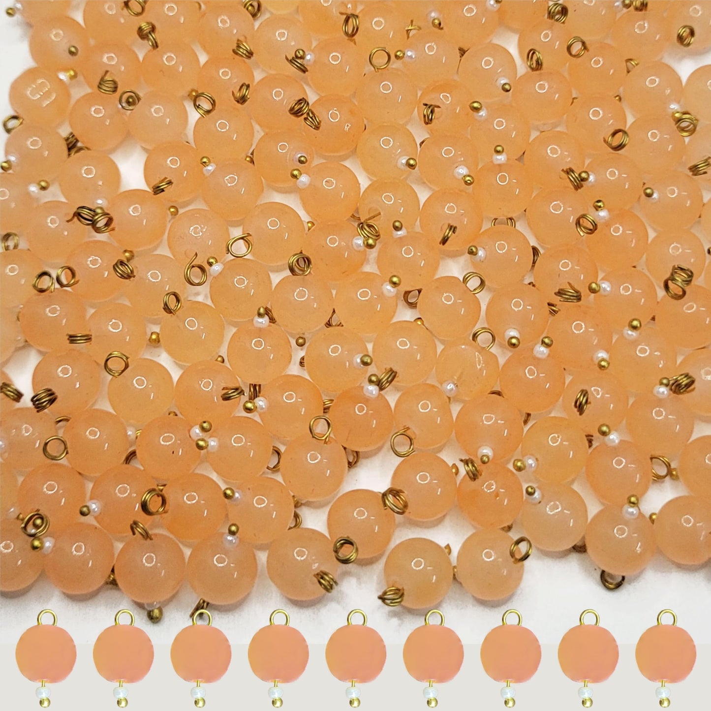 Multicolour Round Glass Pearl Hanging Beads