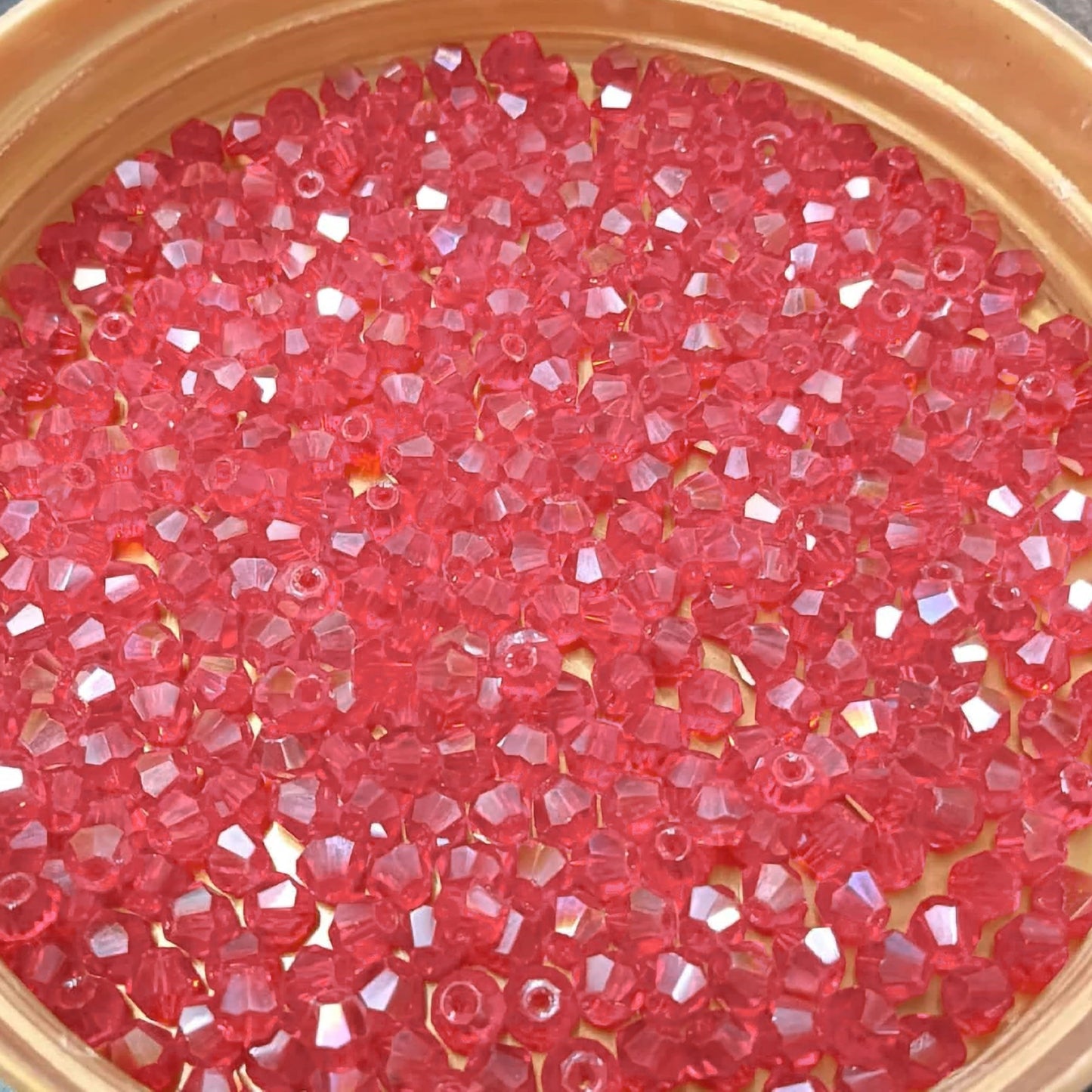 Bicone Acrylic Plastic Crystal-like Beads 4mm