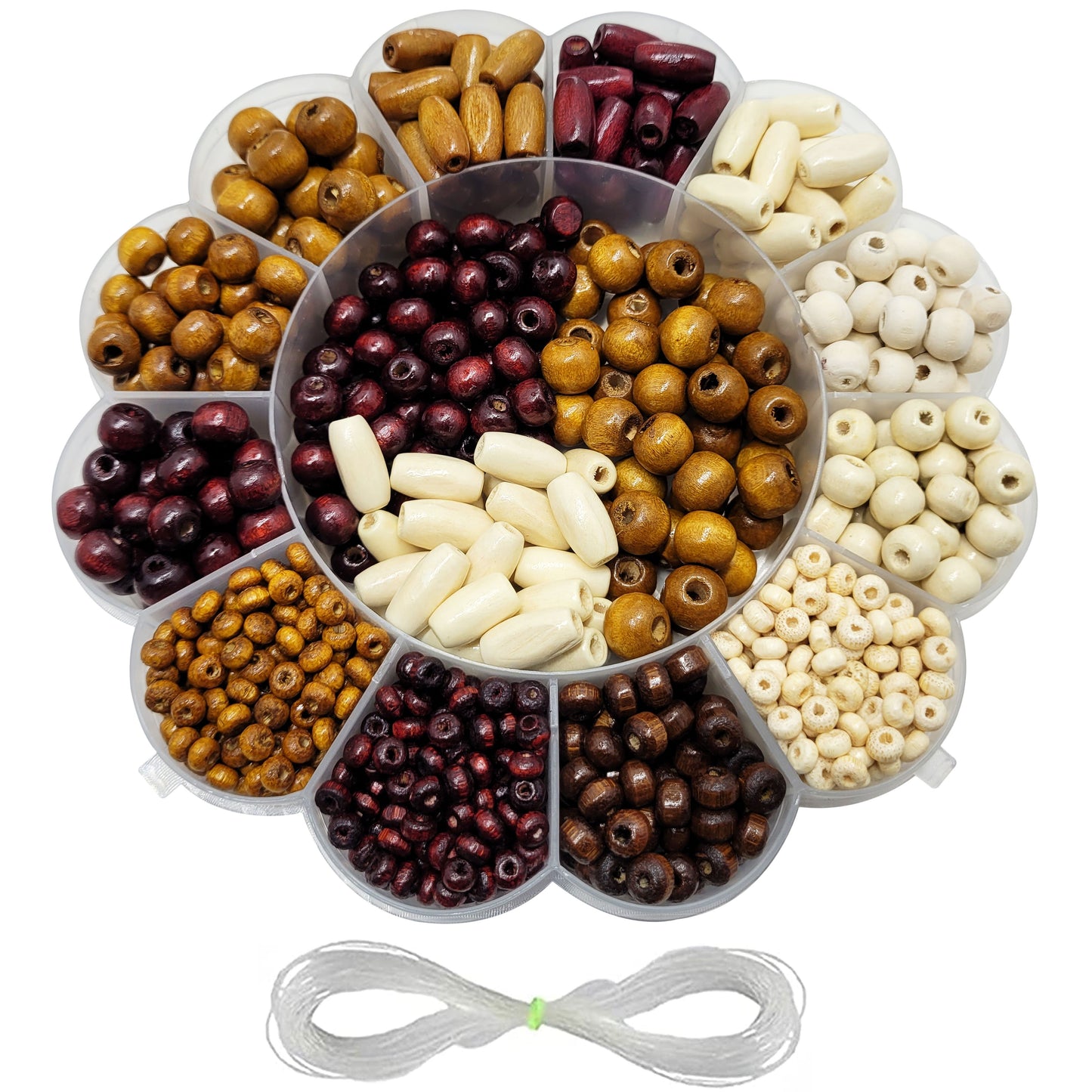 Wooden Beads Kit with Storage Box
