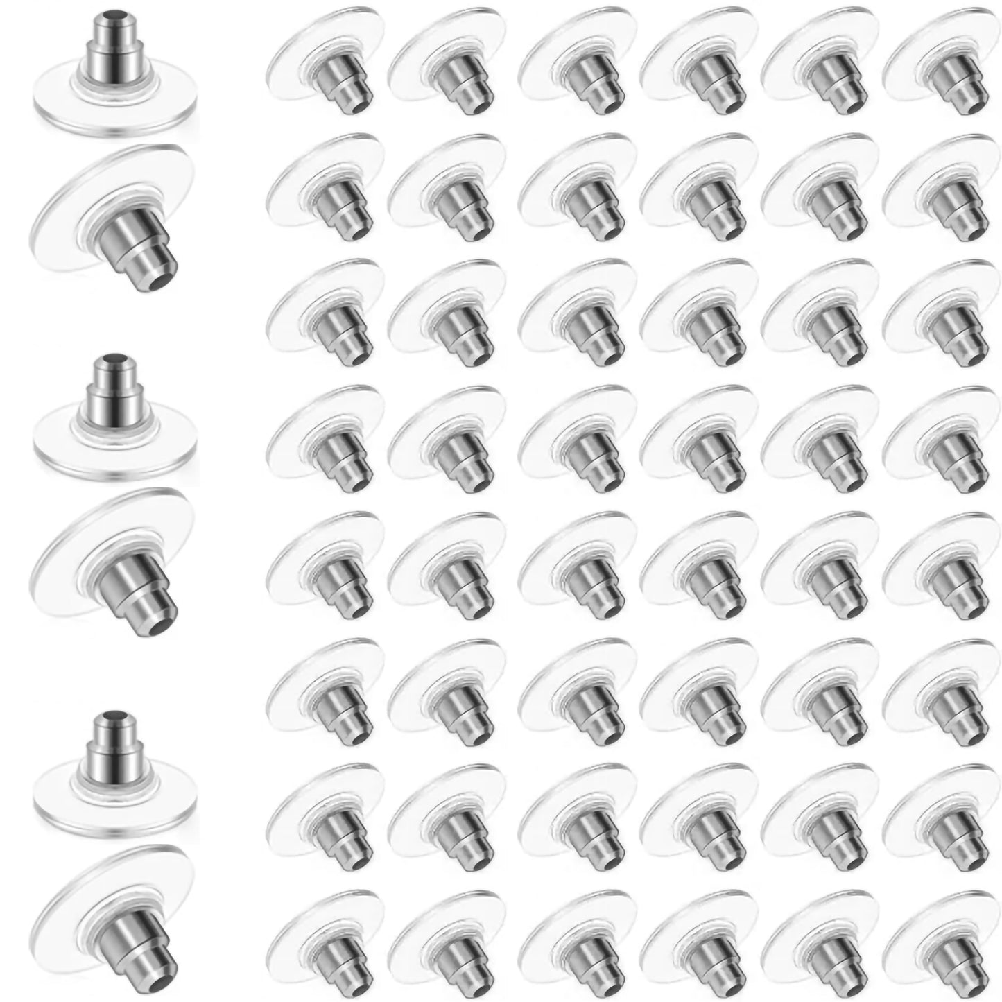 Earring Backs with Silicone Stoppers