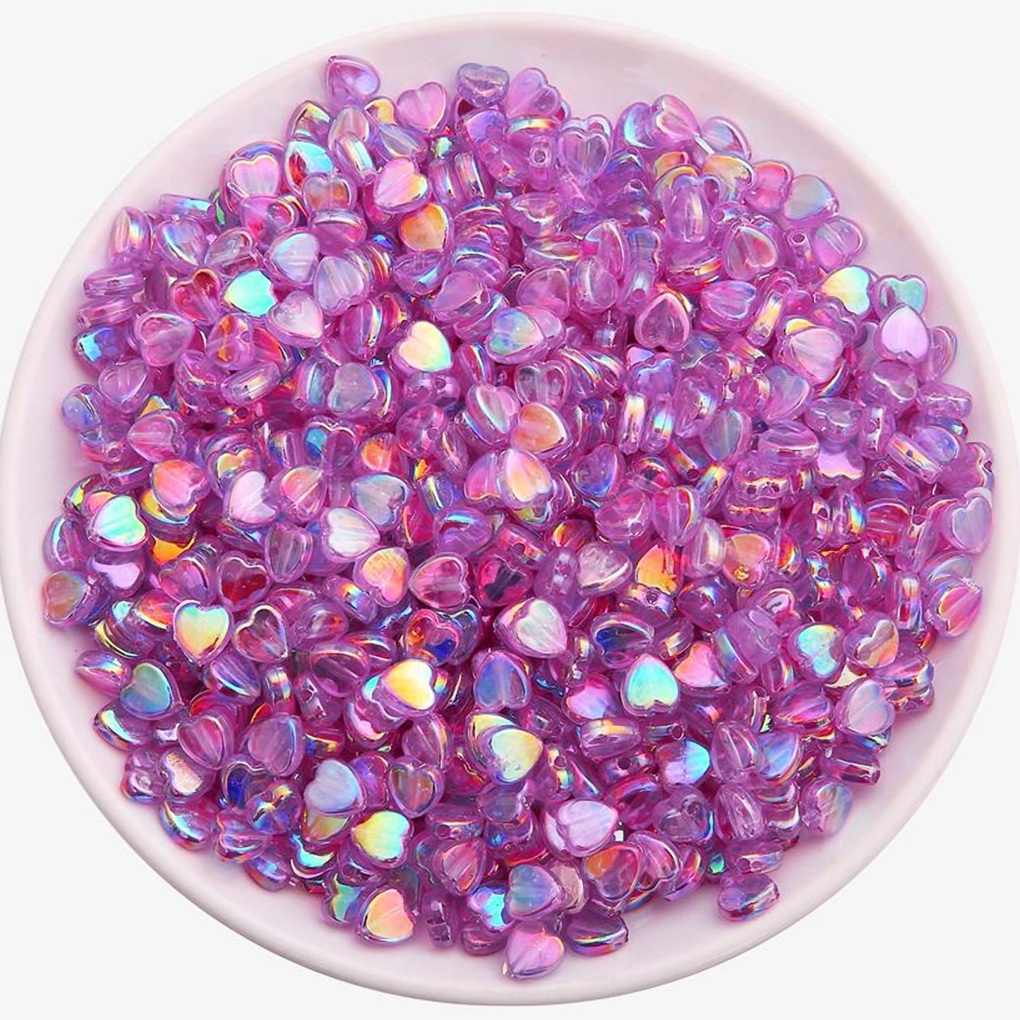 Rainbow Heart Acrylic Charms