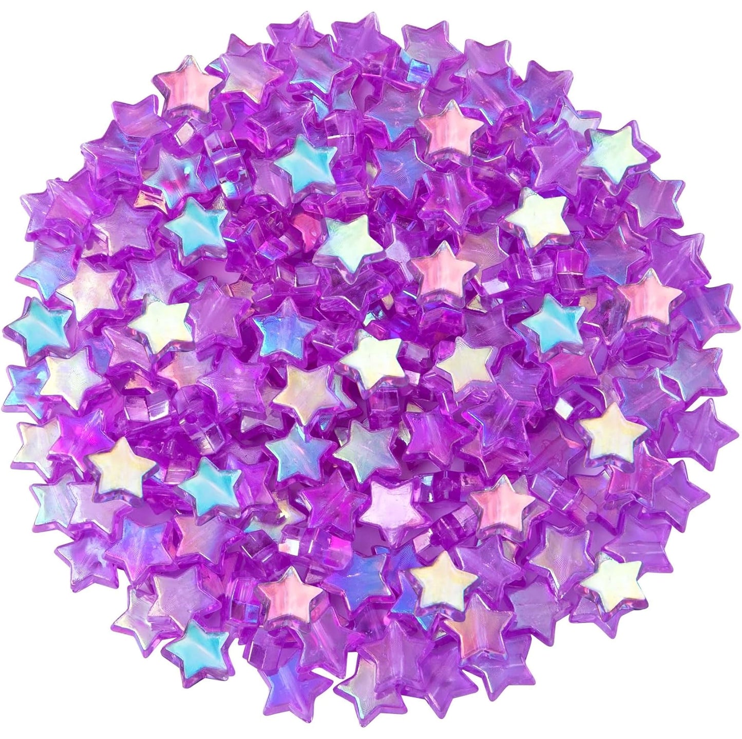 Rainbow Acrylic Star Charms