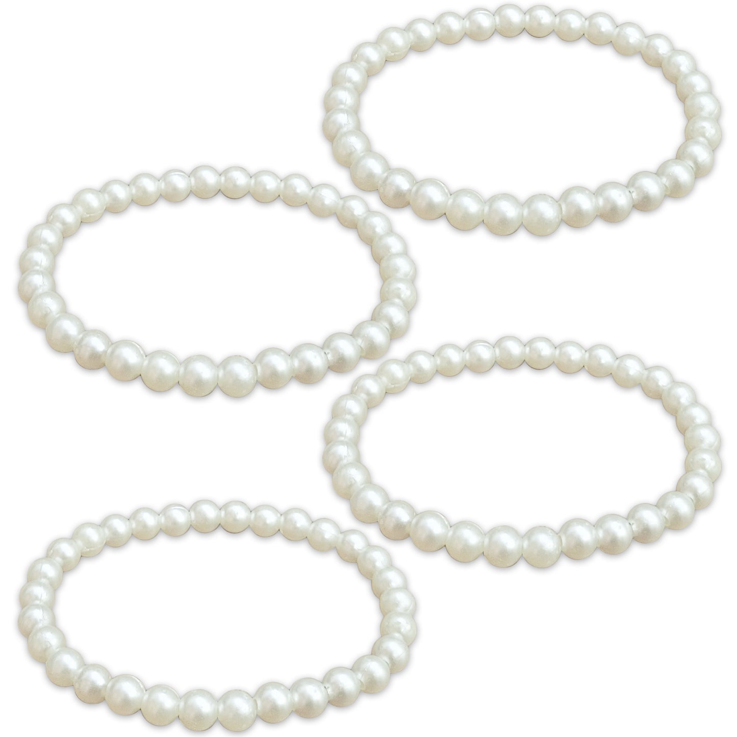 Off-White Pearl Bracelet Set for Women & Girls