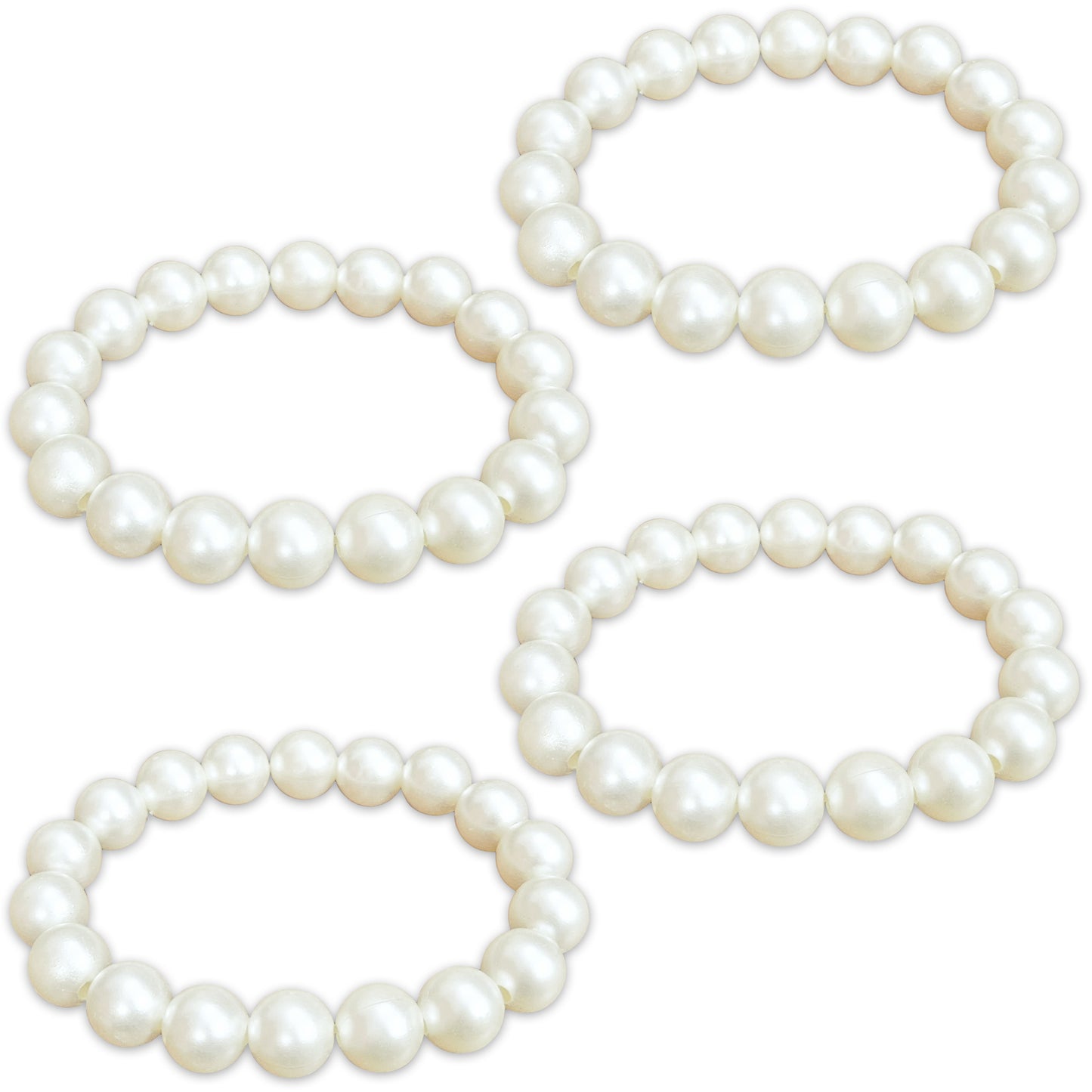 Off-White Pearl Bracelet Set for Women & Girls