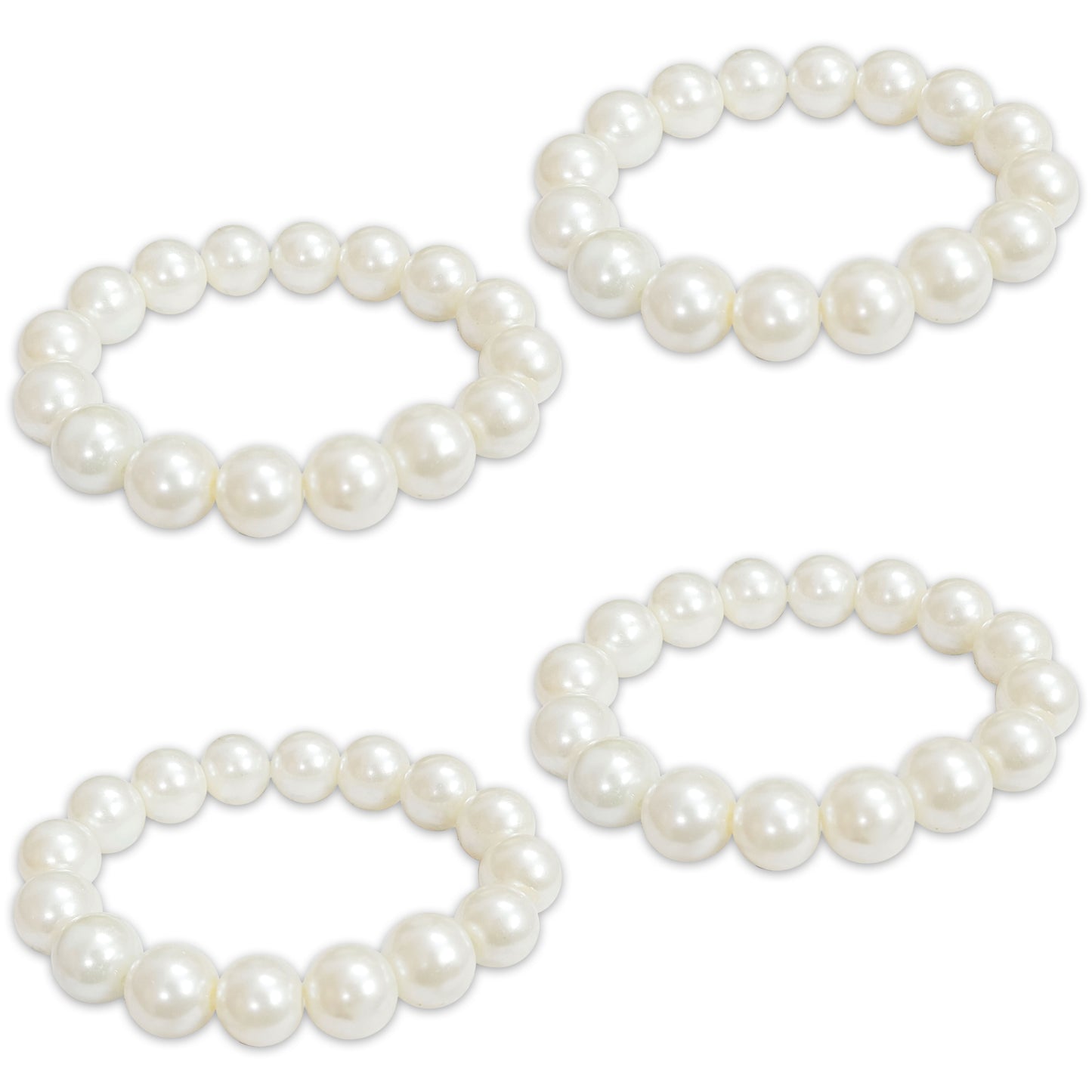 Off-White Pearl Bracelet Set for Women & Girls