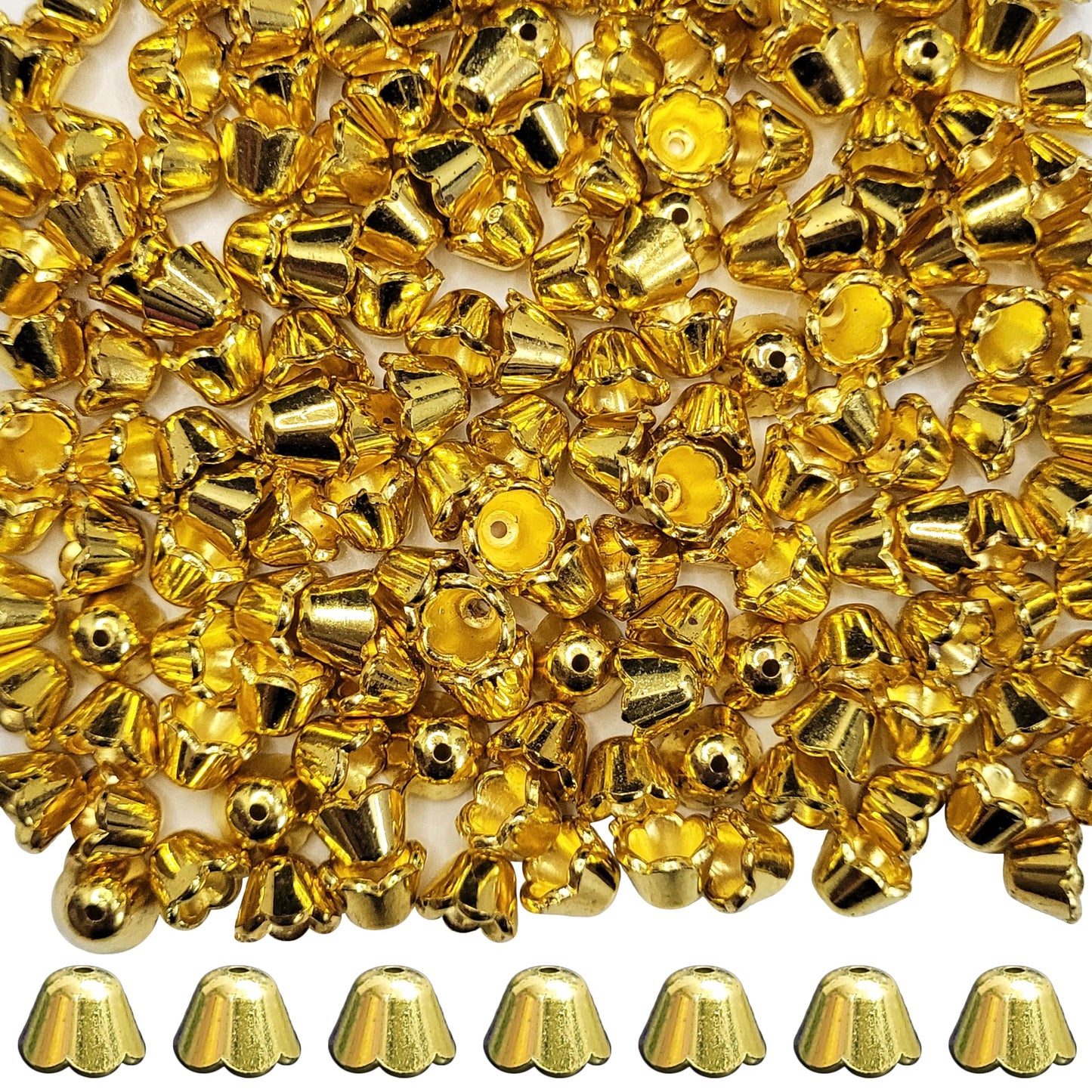 Gold Beads & Caps Combo (50g)