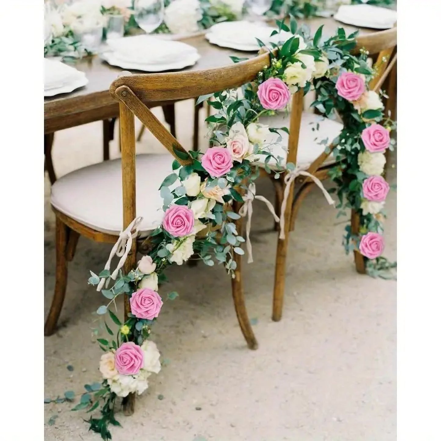 50 Pcs Artificial Foam Rose Flowers