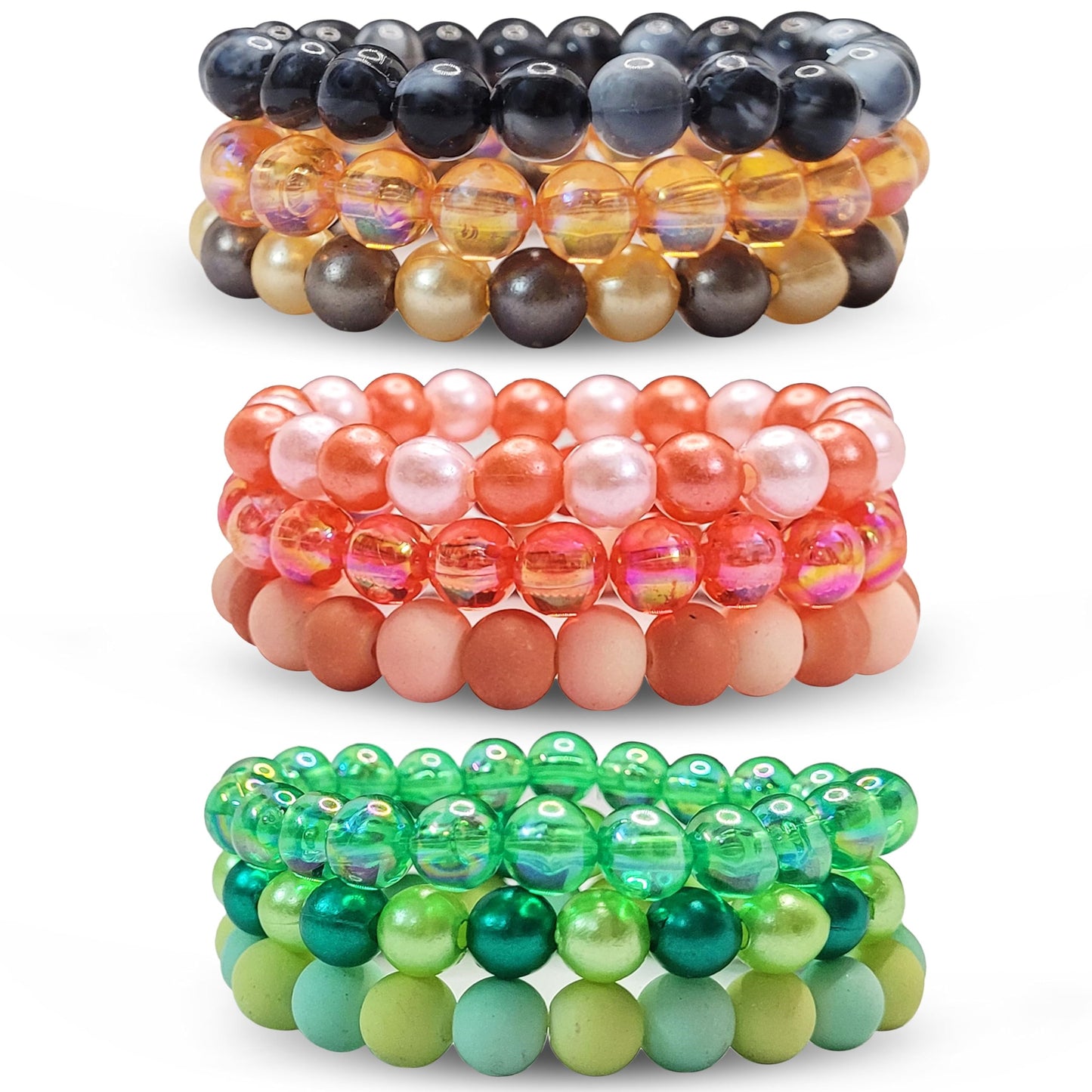 Kids Multicolor Elastic Stretchable Hand Bracelets Combo Set