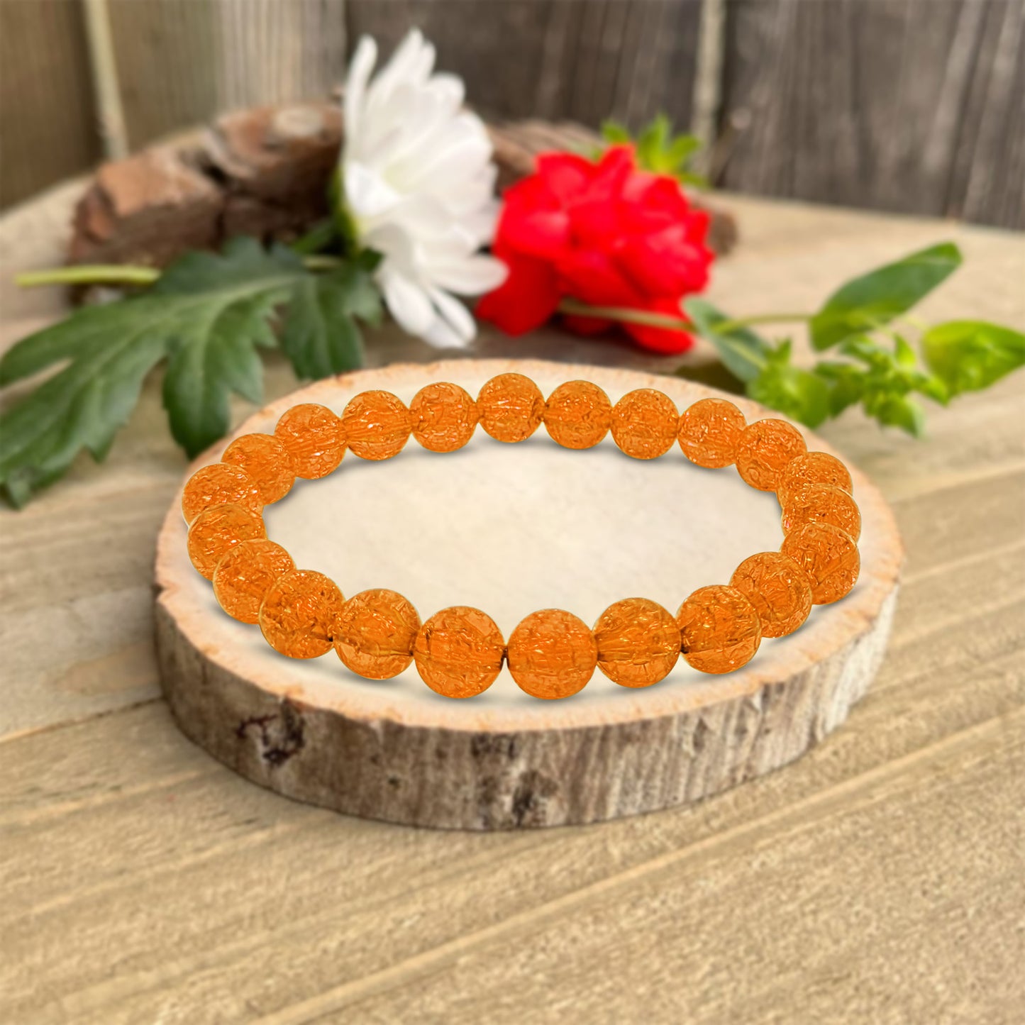 Acrylic Crackle Beads Bracelet