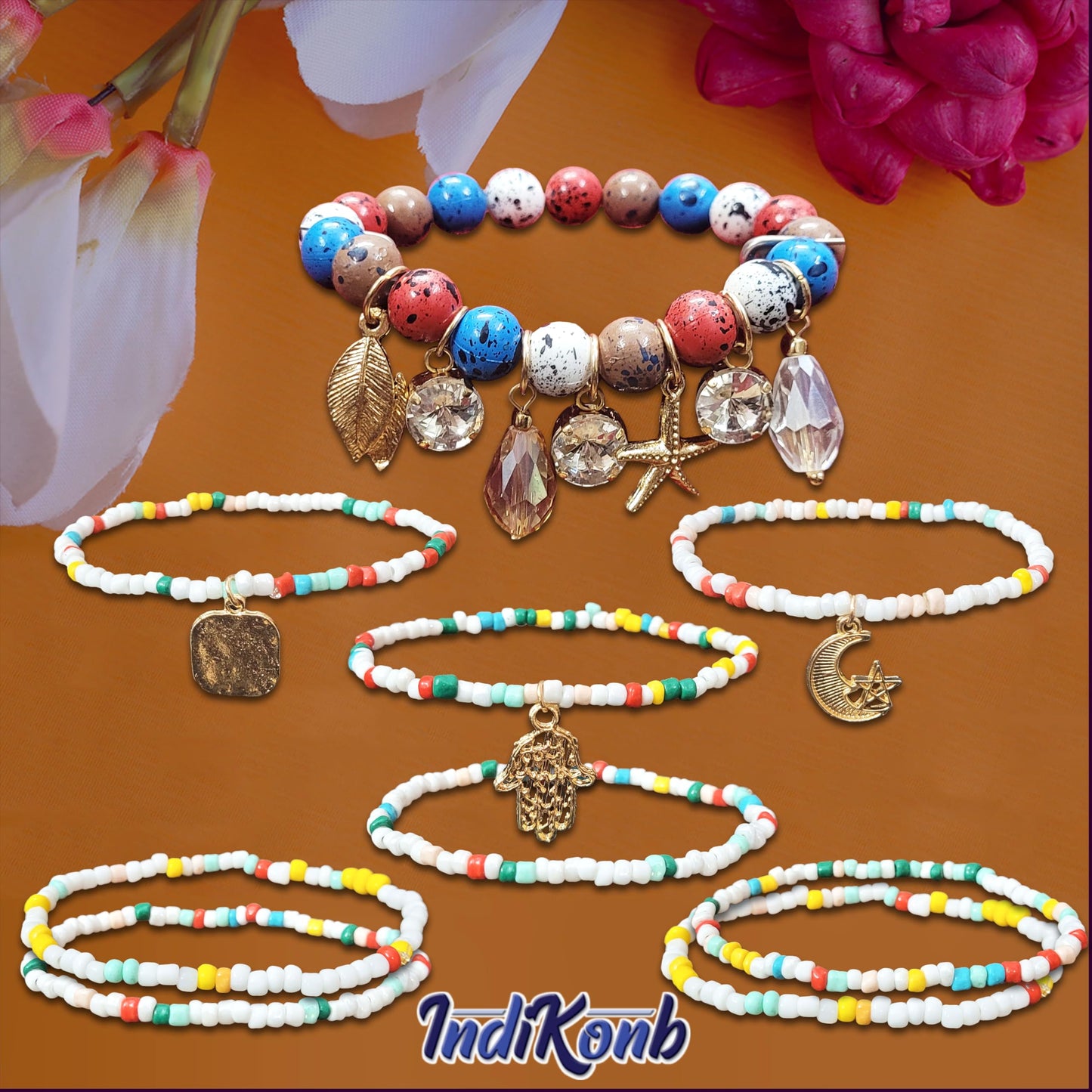 Bohemian Bracelet Set - Multicolor (White)
