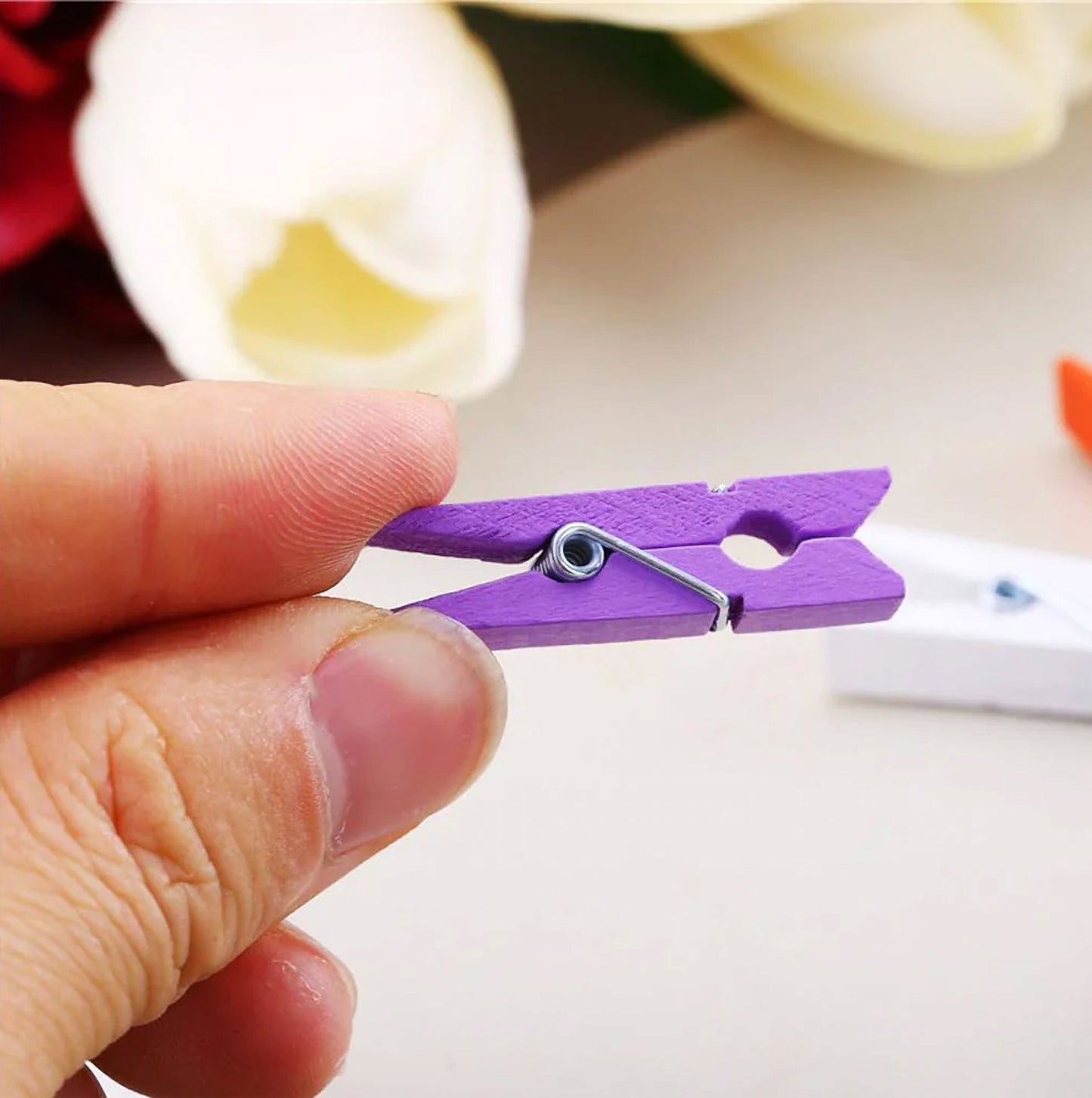 Mini Wooden Photo Clips