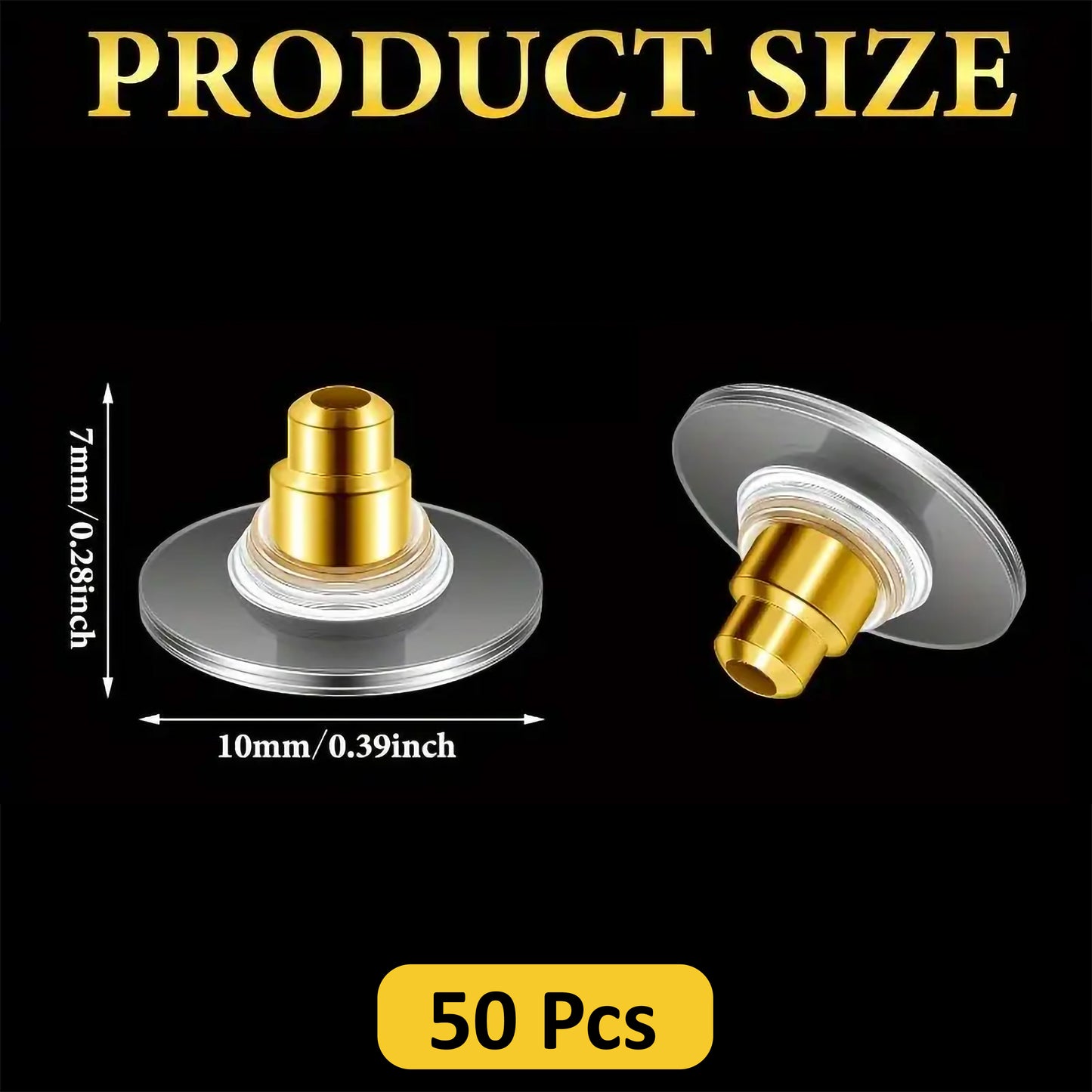 Earring Backs with Silicone Stoppers