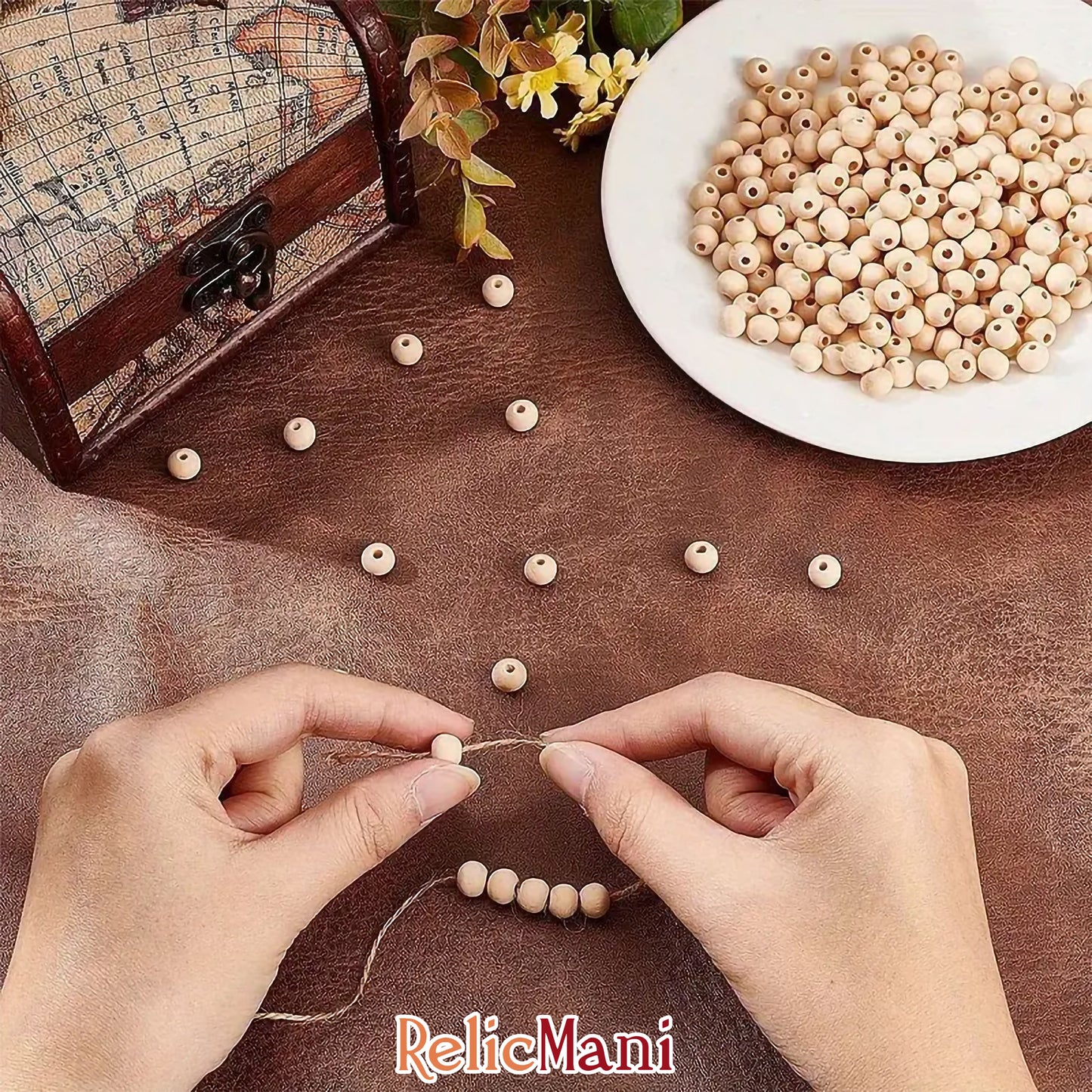 Wooden Beads Kit with Storage Box