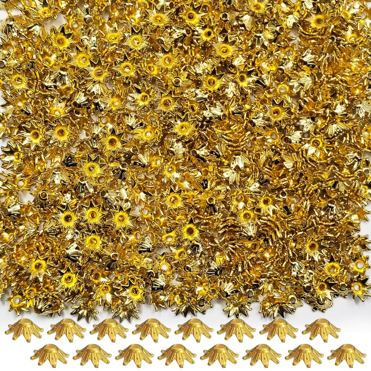 Gold Beads & Caps Combo (50g)