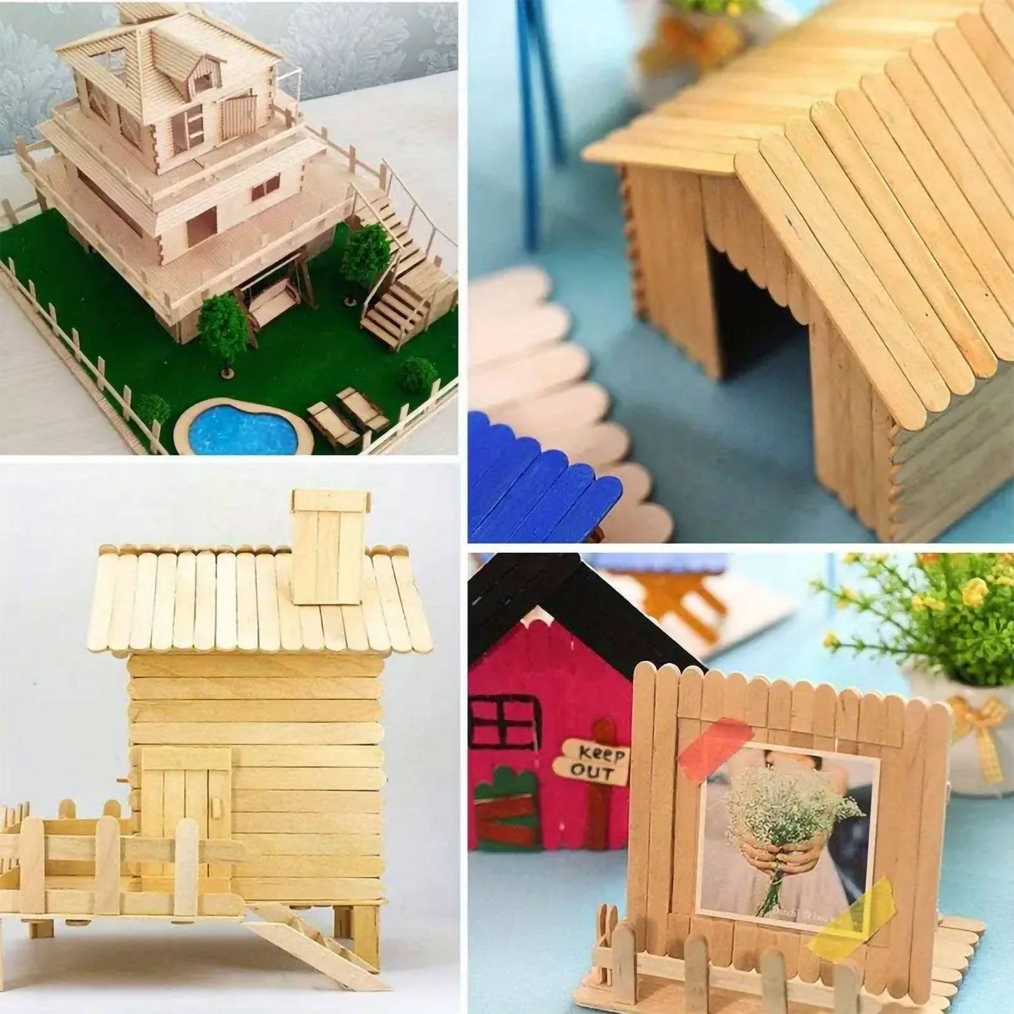 Multicolour Wooden Craft Sticks