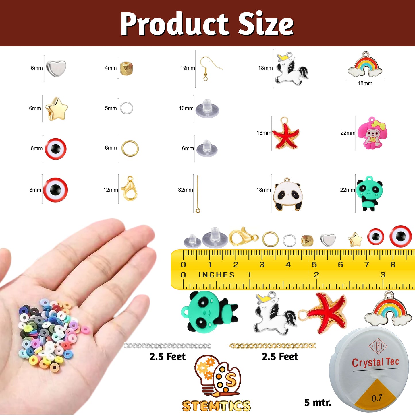 DIY Clay Beads Bracelet Making Kit