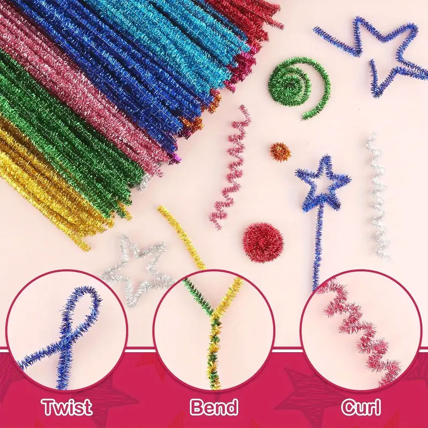 Multicolour Pipe Cleaner Craft Set