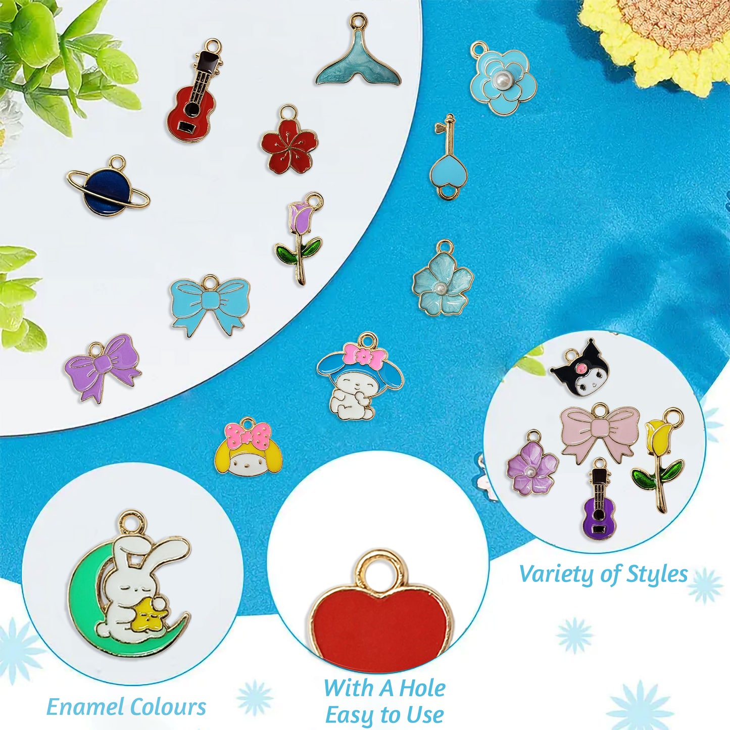 Mixed Enamel Charms Set