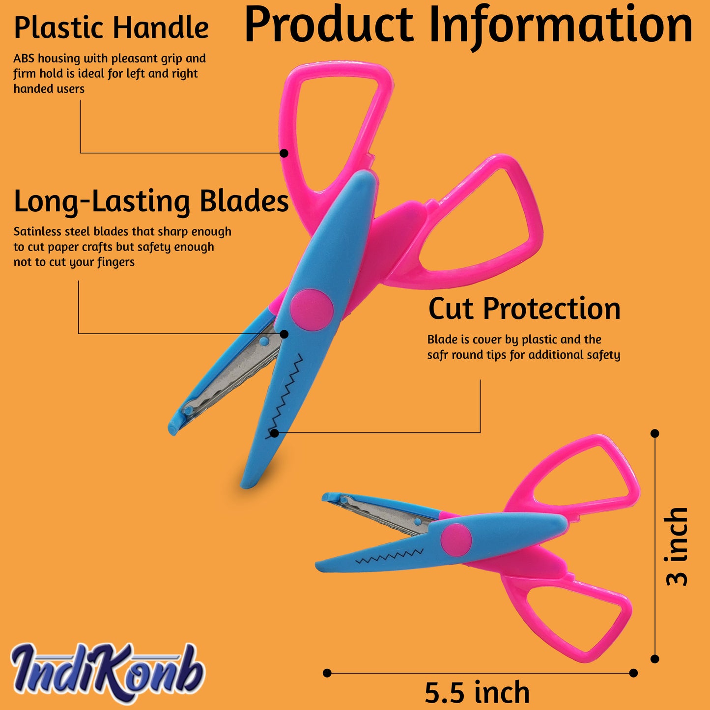Zig Zag Scissors - Set of 6