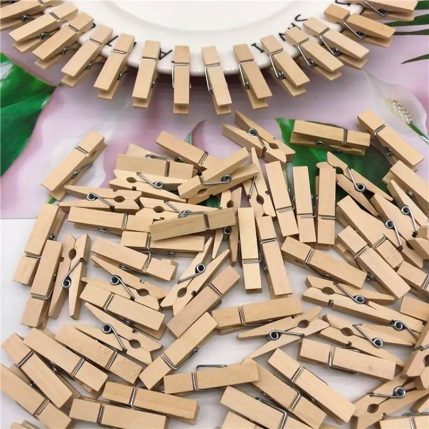 Mini Wooden Photo Clips