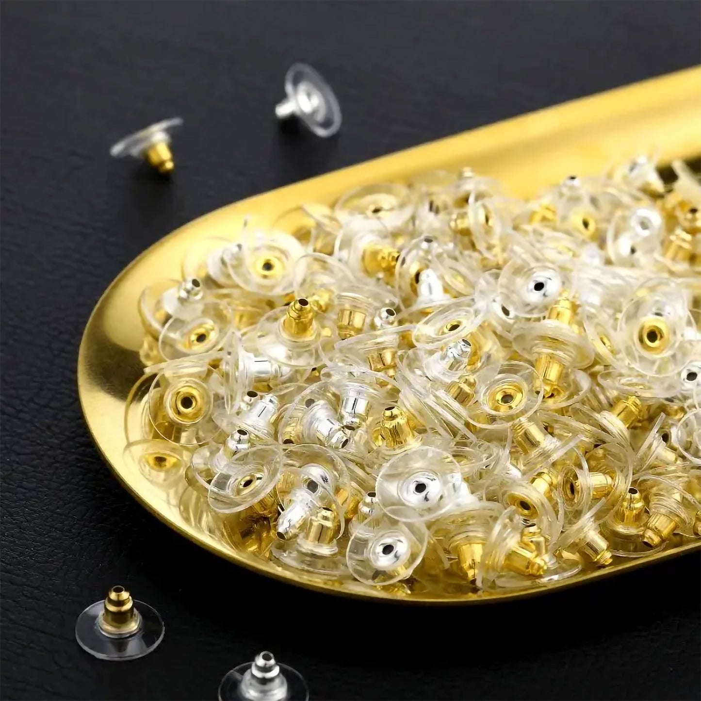 Earring Backs with Silicone Stoppers