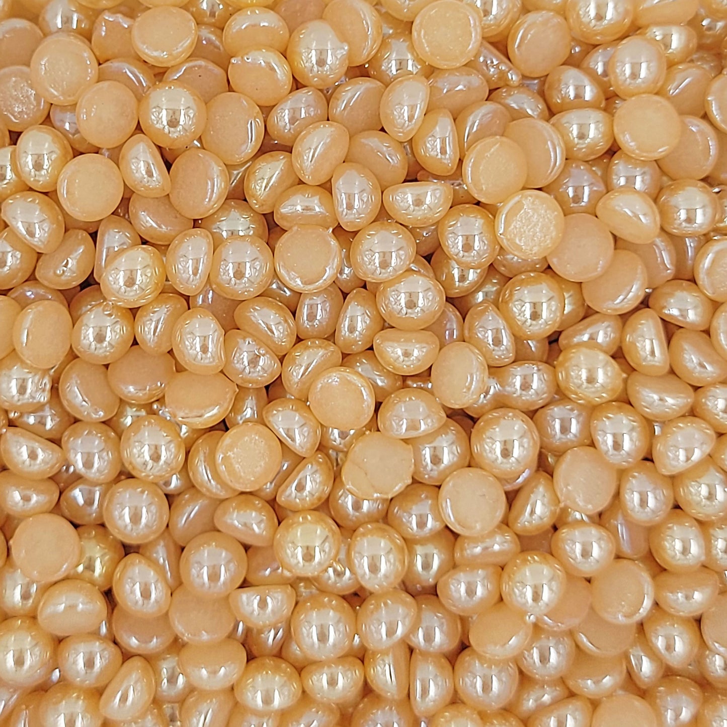 Rose Gold Half Cut Pearls Beads