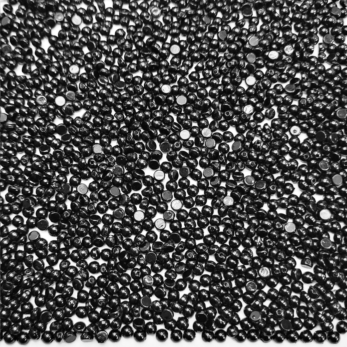 Black Half Cut Beads