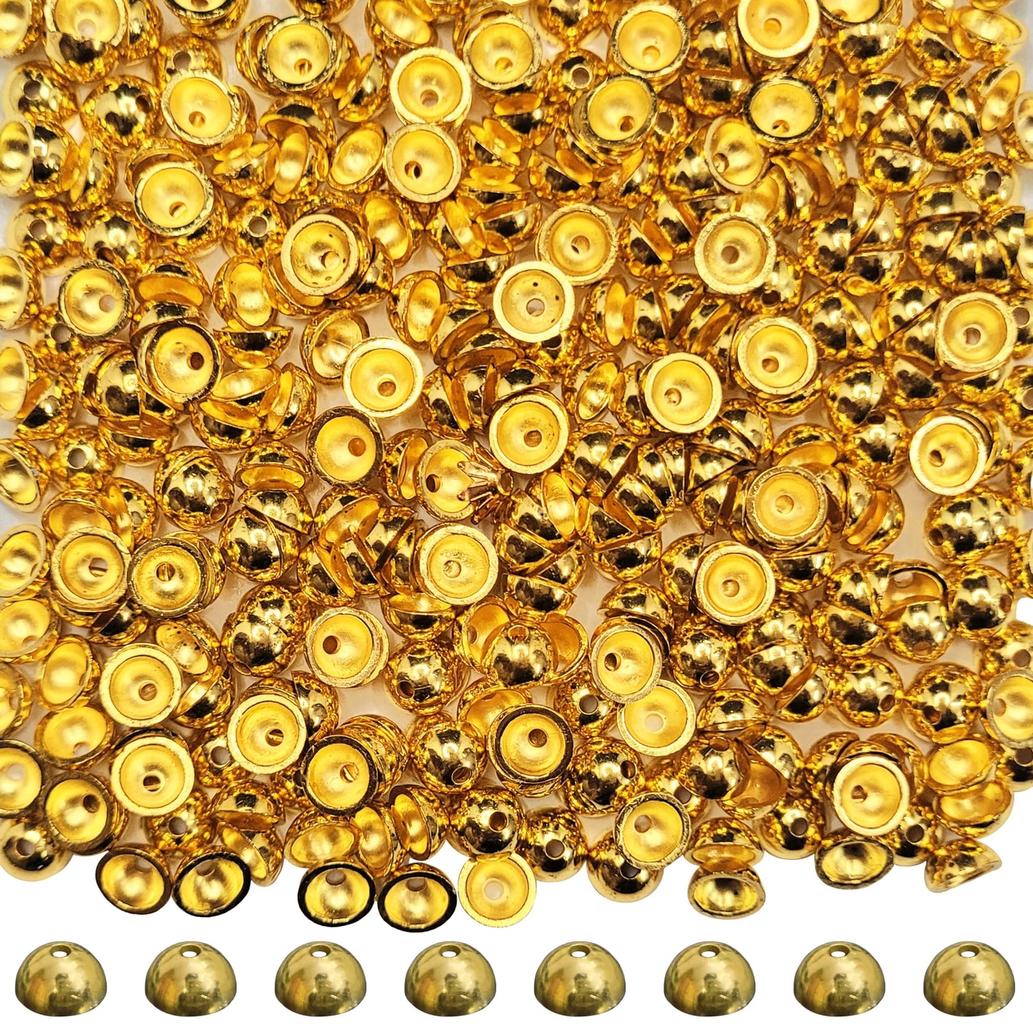 Gold Beads & Caps Combo (50g)