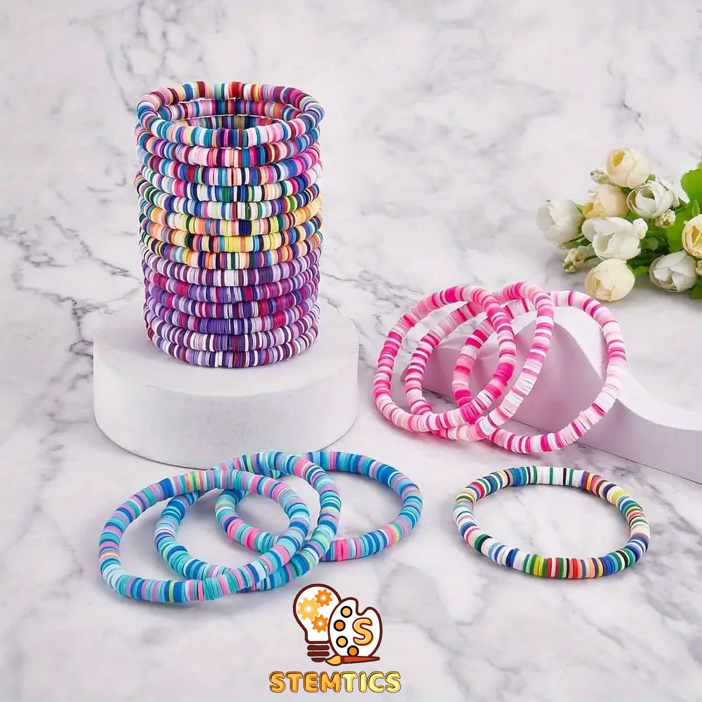 DIY Clay Beads Bracelet Making Kit