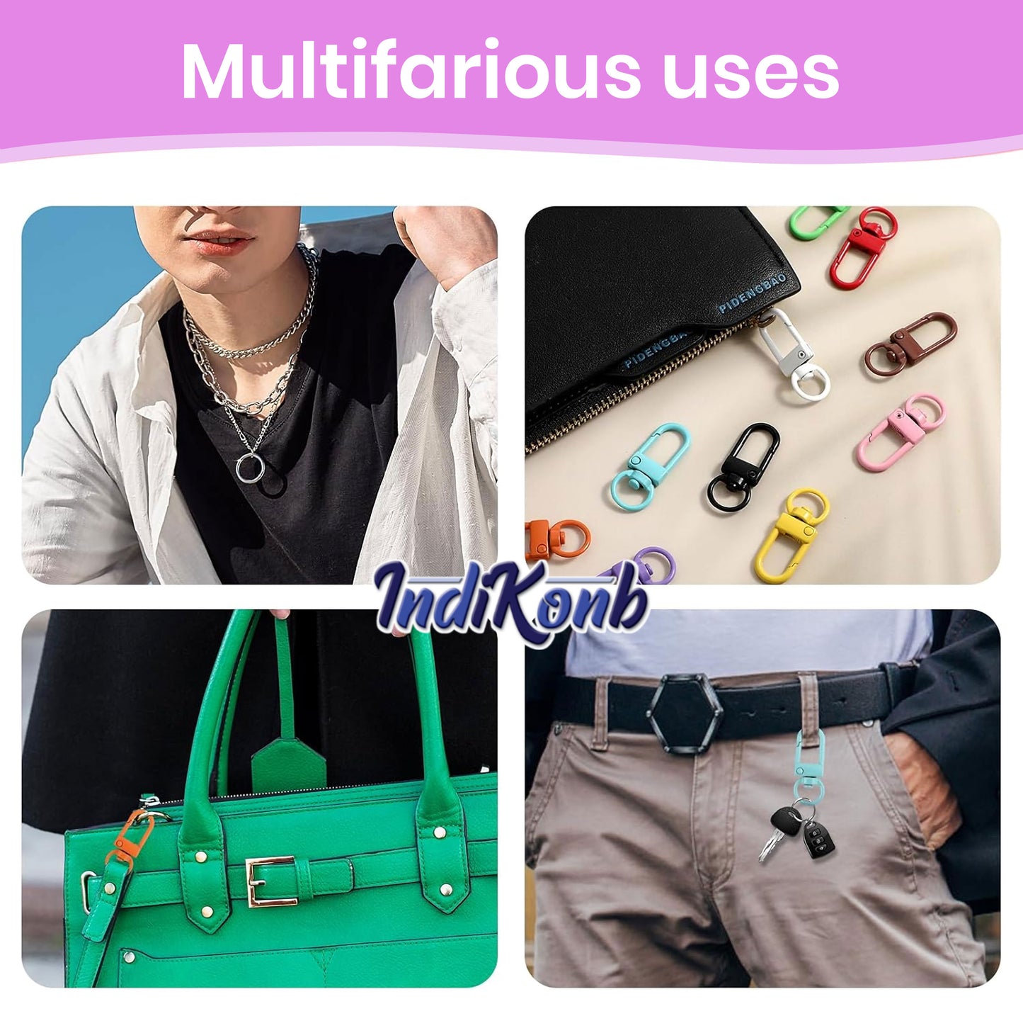 Multicolour Keychain Clasps