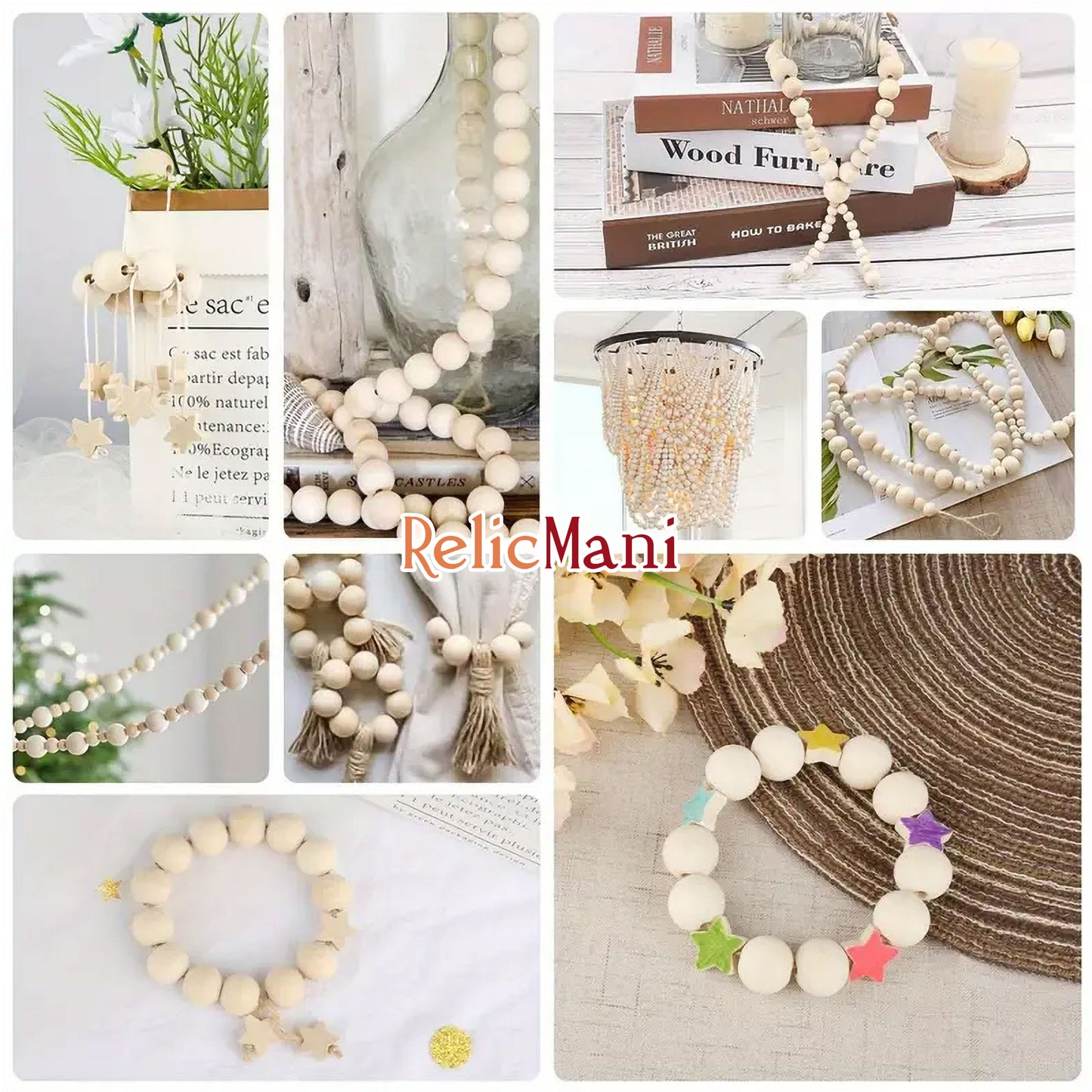 Wooden Beads Kit with Storage Box