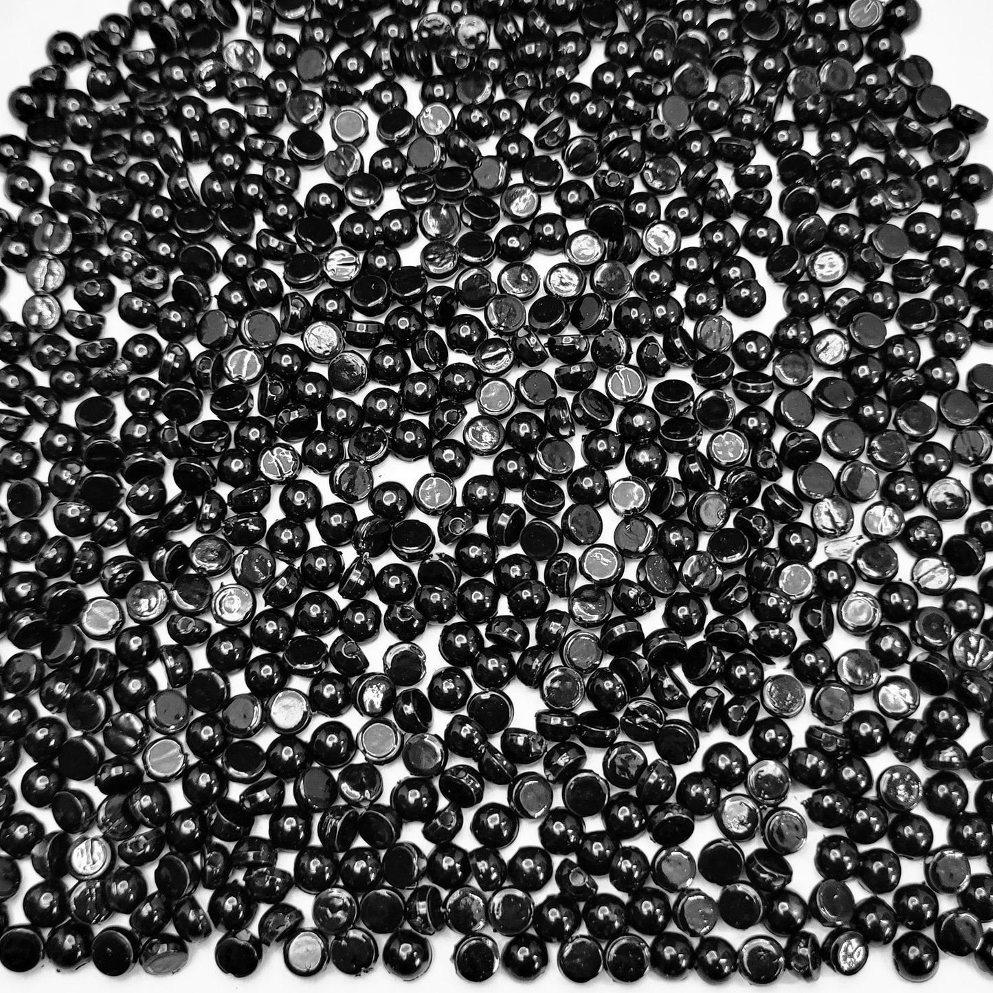 Black Half Cut Beads