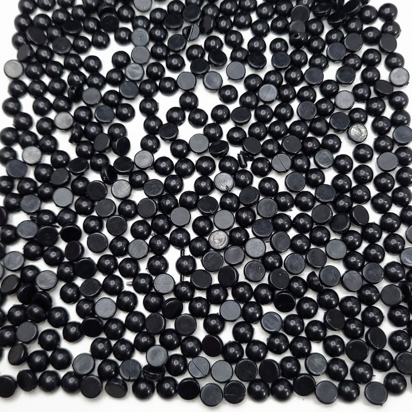 Black Half Cut Beads