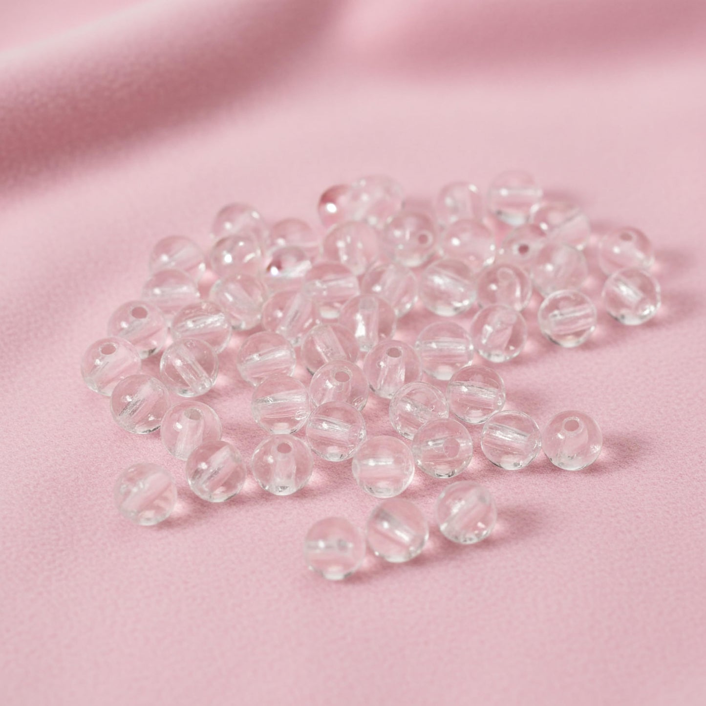 Transparent Rainbow Acrylic Beads for Jewellery Making White image 3