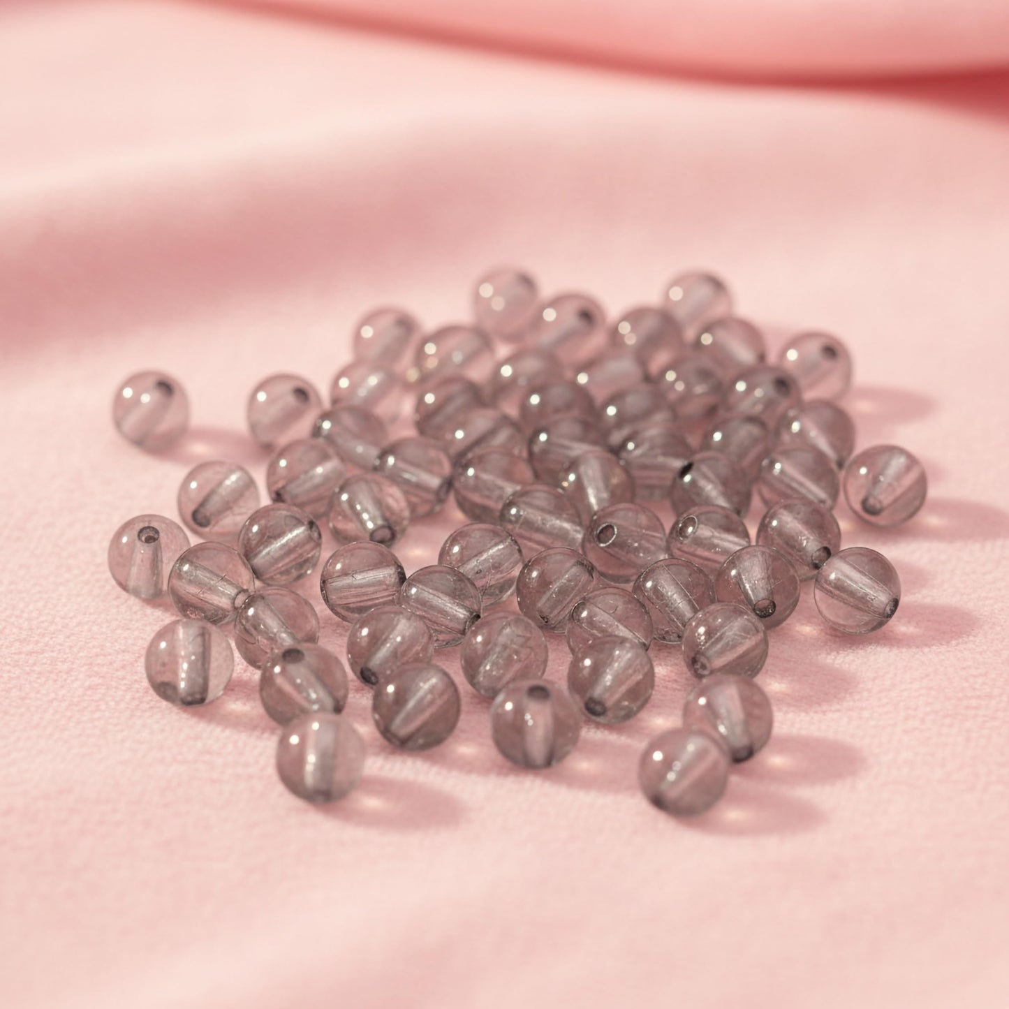 Transparent Rainbow Acrylic Beads for Jewellery Making Grey image 3