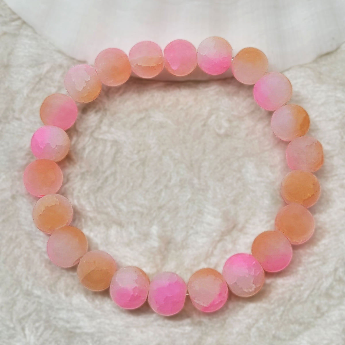 Glass Dual-Shade Bead Bracelet