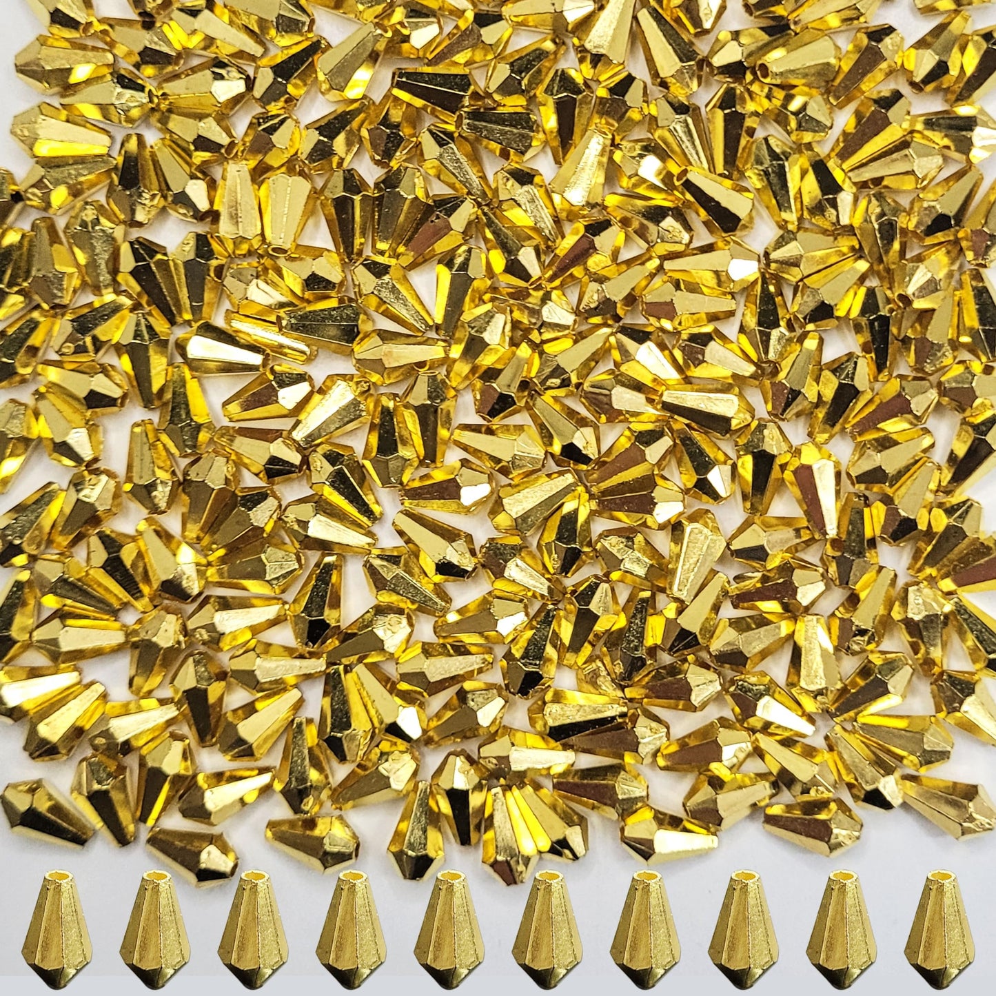 Gold Beads & Caps Combo (50g)