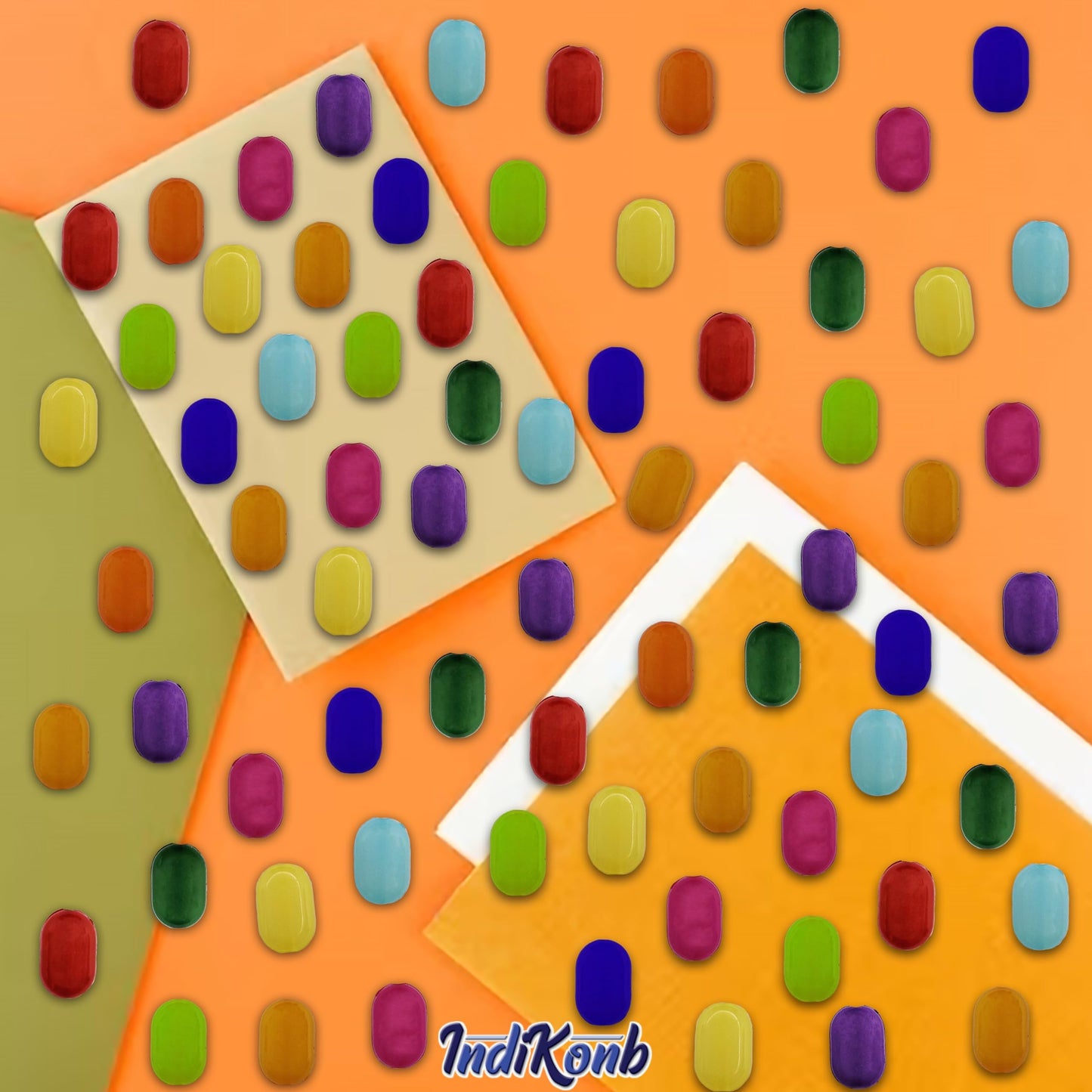 Multicolour 10mm and 7mm beads make beading craft look more complete.