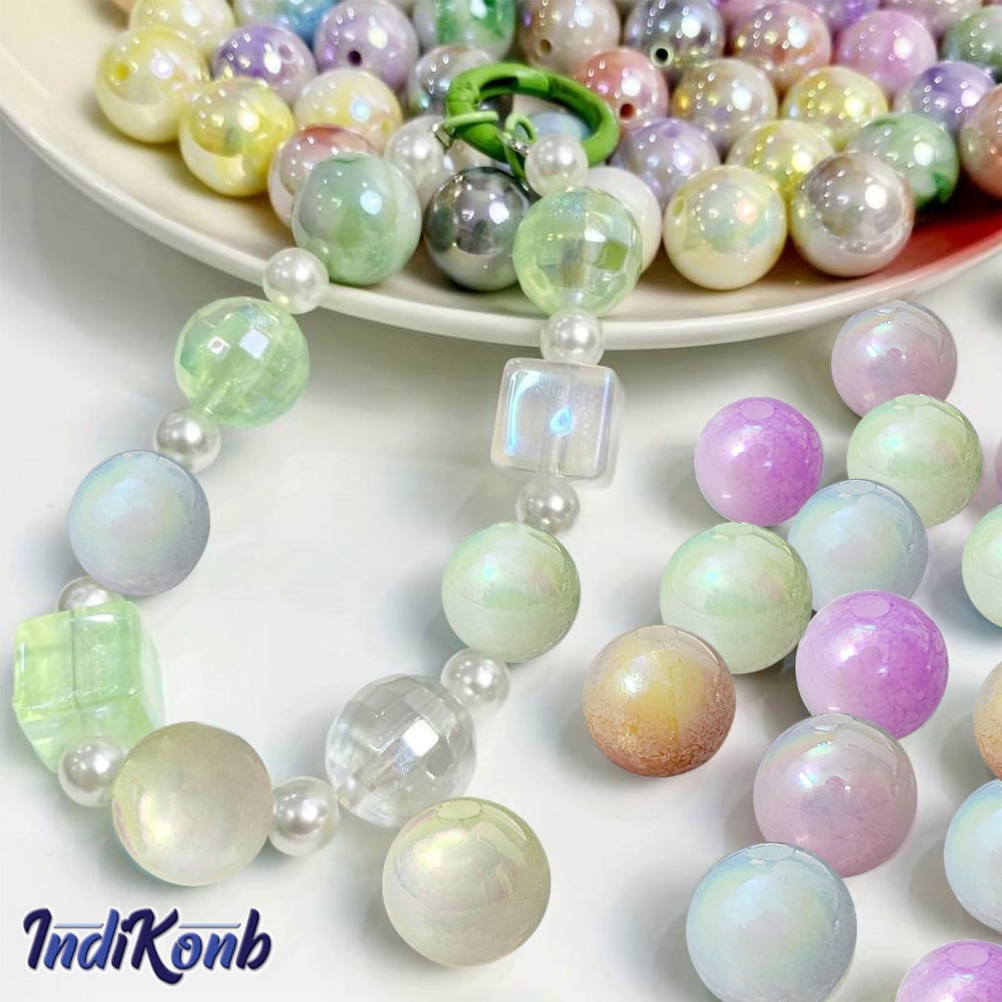 The neat decorative finish of pearl 8mm beads supports DIY jewellery projects, beading craft and decorative craft finishing.