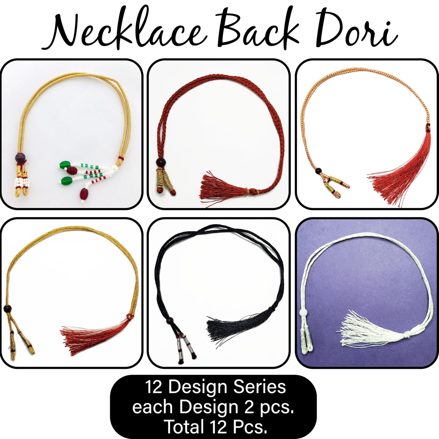 The polished chain detail to handmade projects of multicolour 12 pieces necklace suits party wear and everyday outfits.