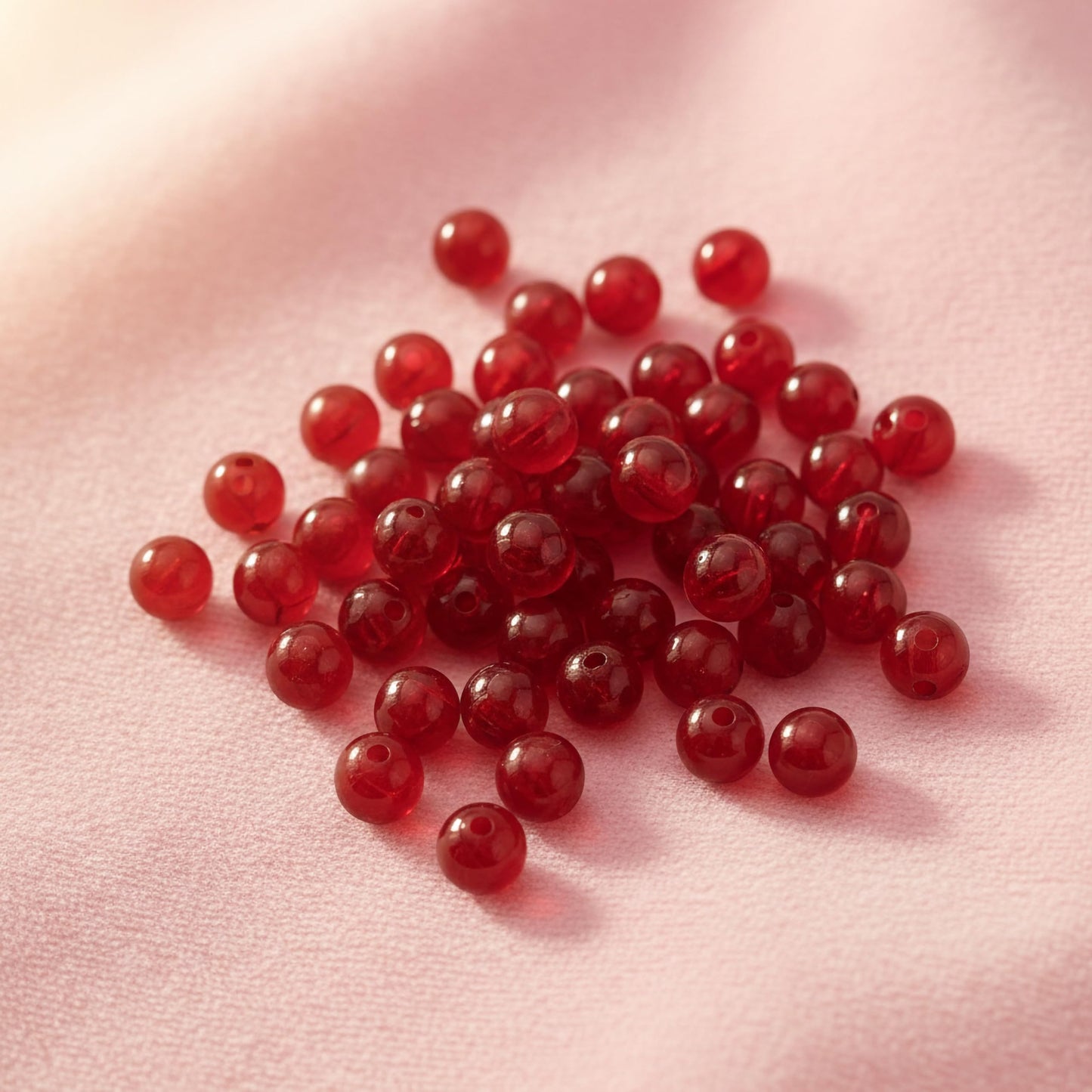 Transparent Rainbow Acrylic Beads for Jewellery Making Dark Red image 3