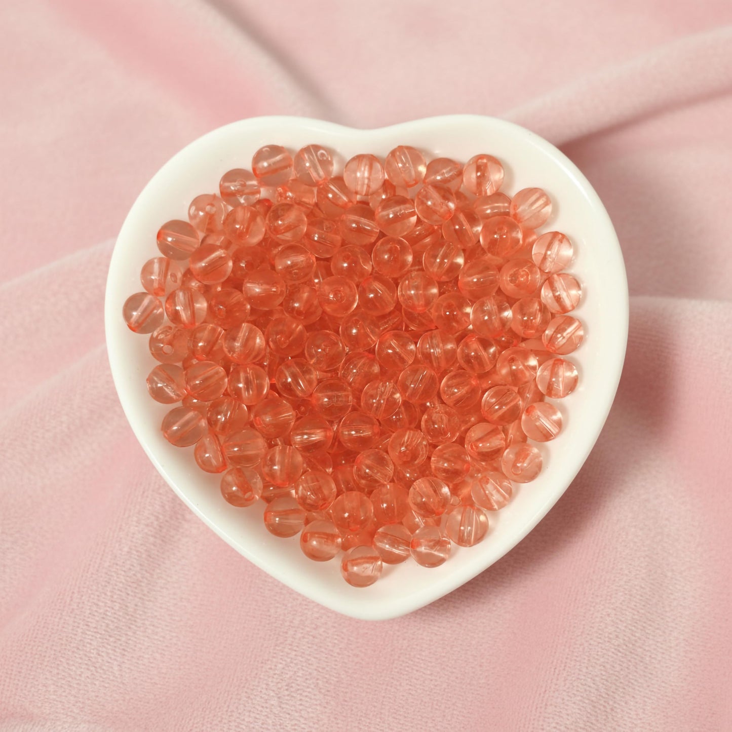 Transparent Rainbow Acrylic Beads for Jewellery Making Dark Pink image 3