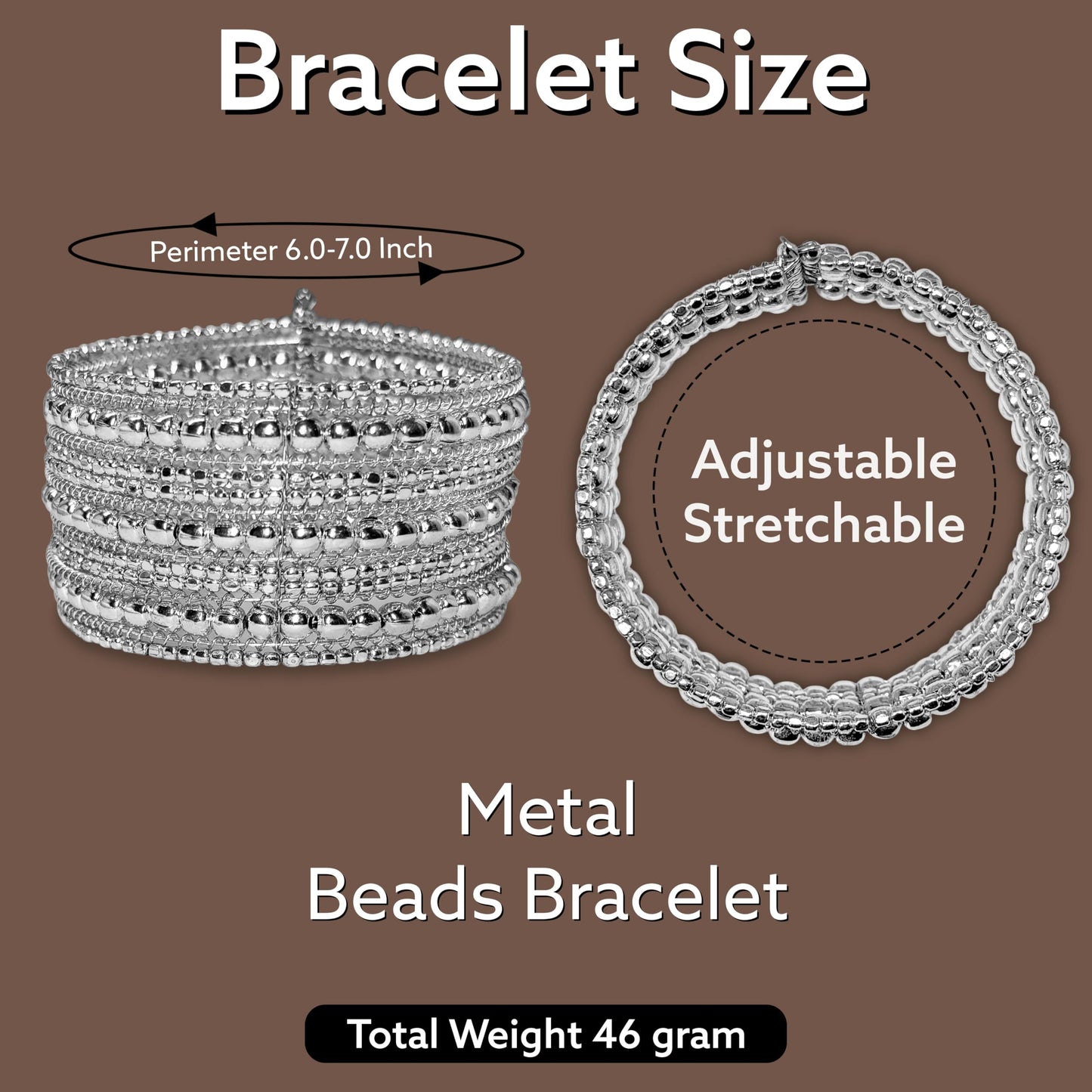 Cuff Bracelet for Women & Girls, Chunky Kada Bangle SILVER image 5