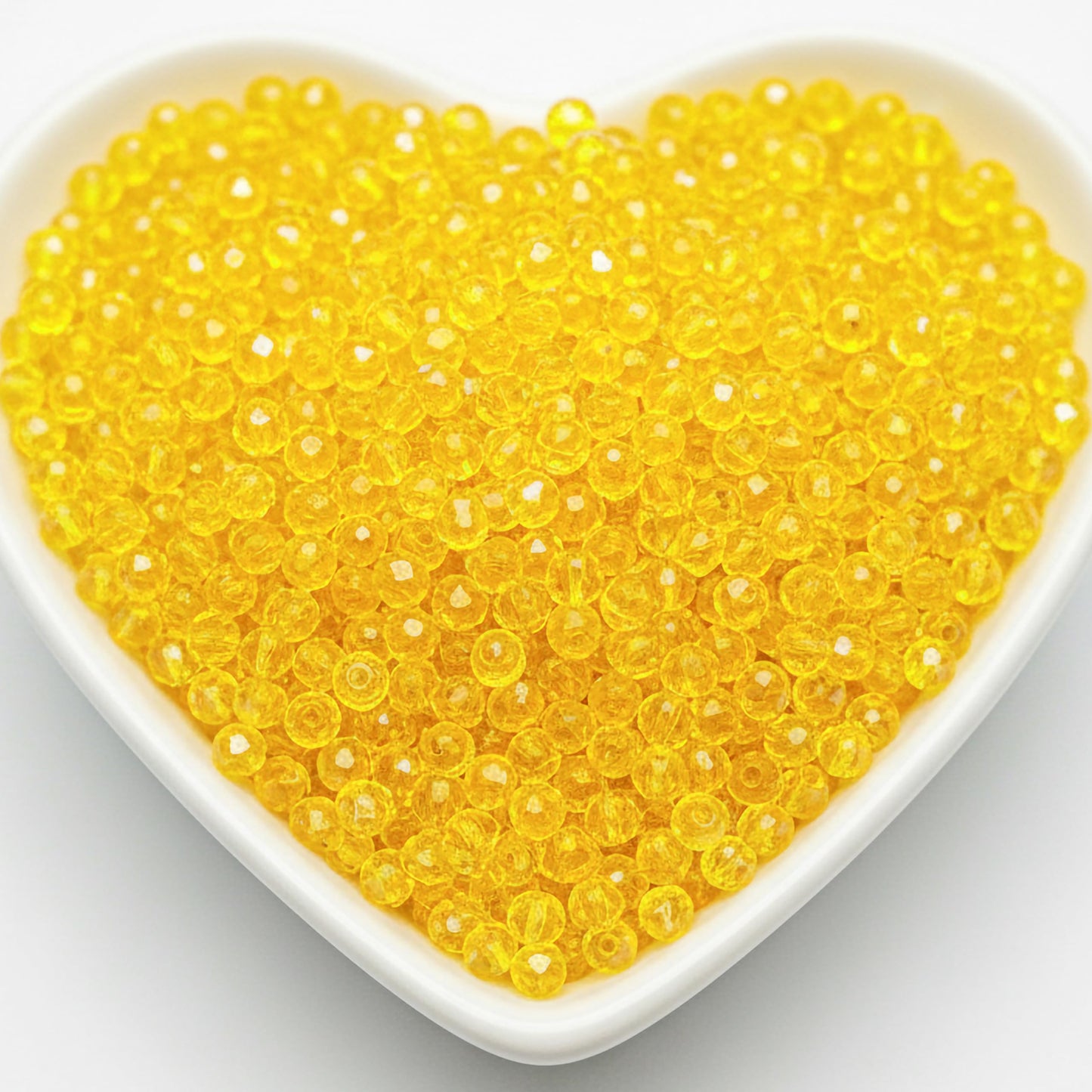 Crystal Rondelle Beads for Jewellery Making, 4mm Tyre Shape YELLOW product image