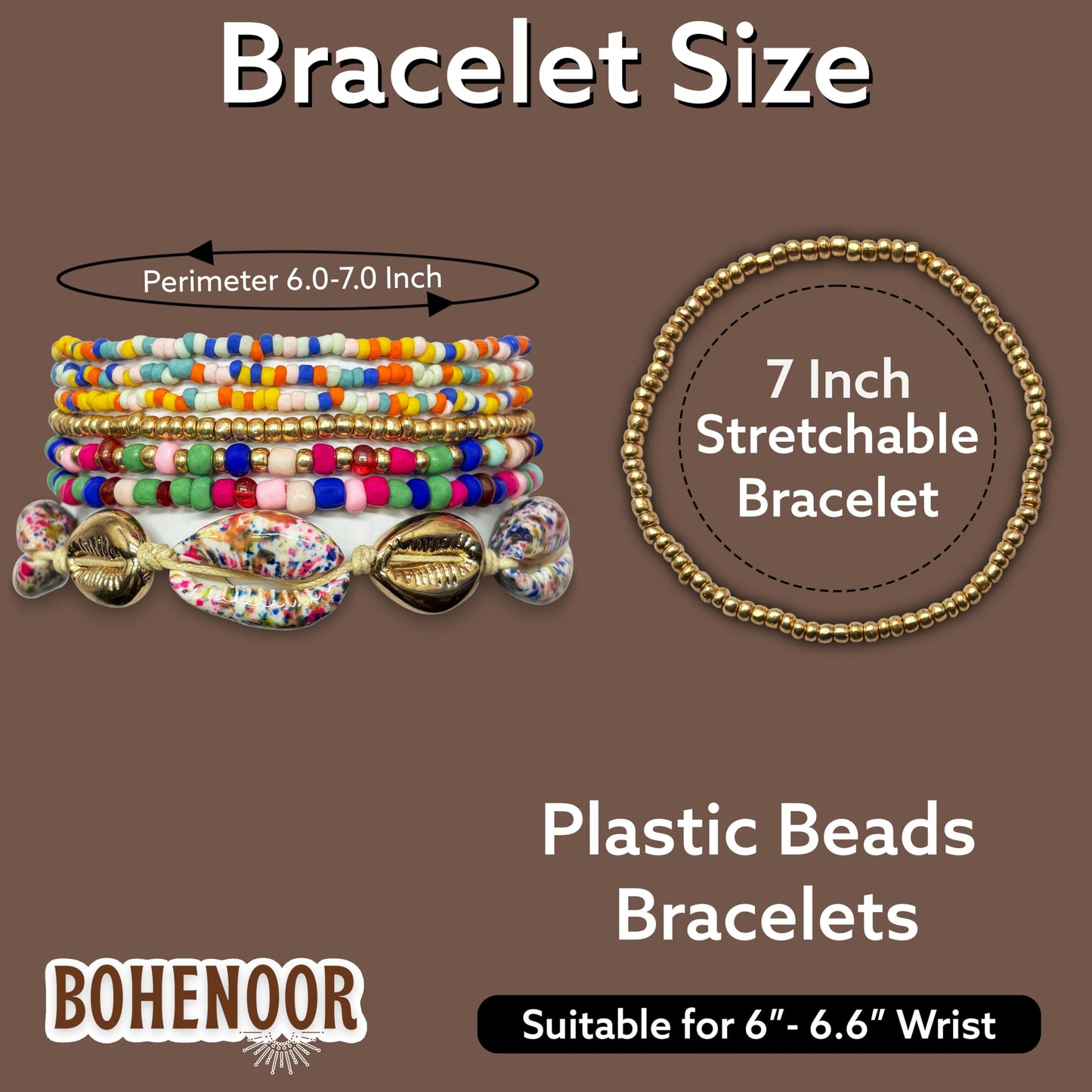Multicolor Bohemian Layered Bracelet Stack for Women image 6