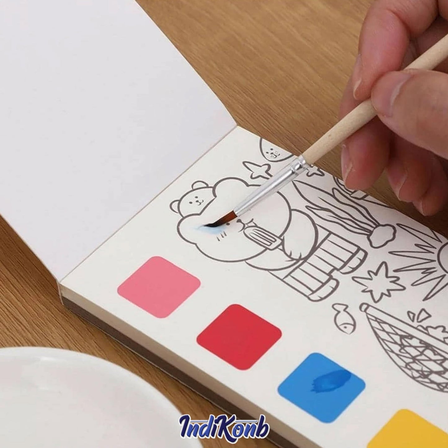 Multicolour and aqua 4 pcs art and craft kit brings a polished accent to gift making and kids art activities.