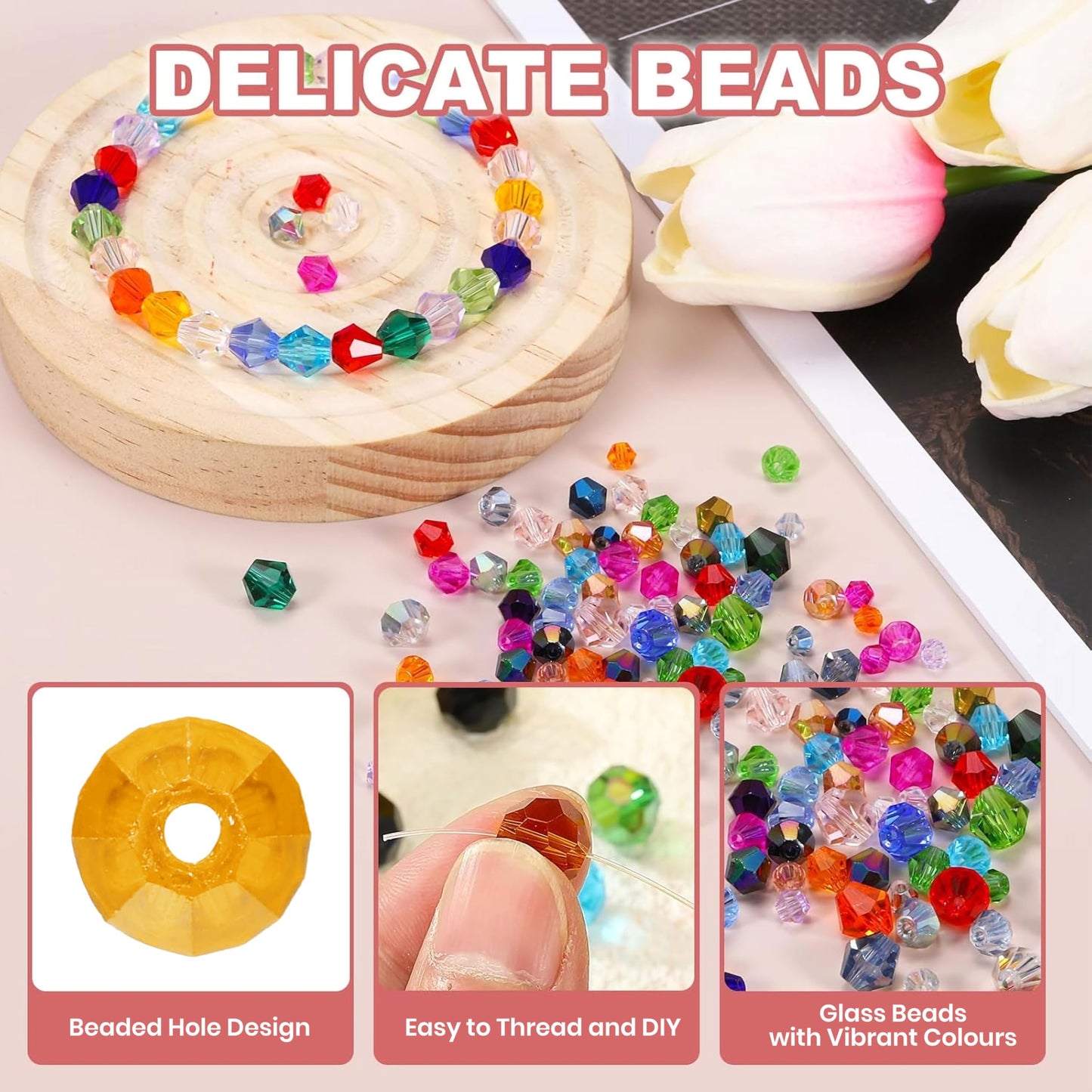 Orange Multicolor Kundan Stones for Embroidery and Jewelry. Detailed product image showing size, surface, and material quality.