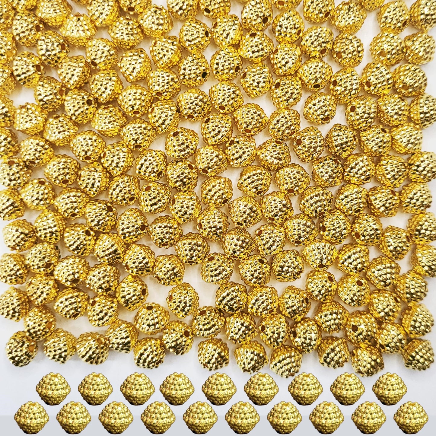 Gold Beads & Caps Combo (50g)
