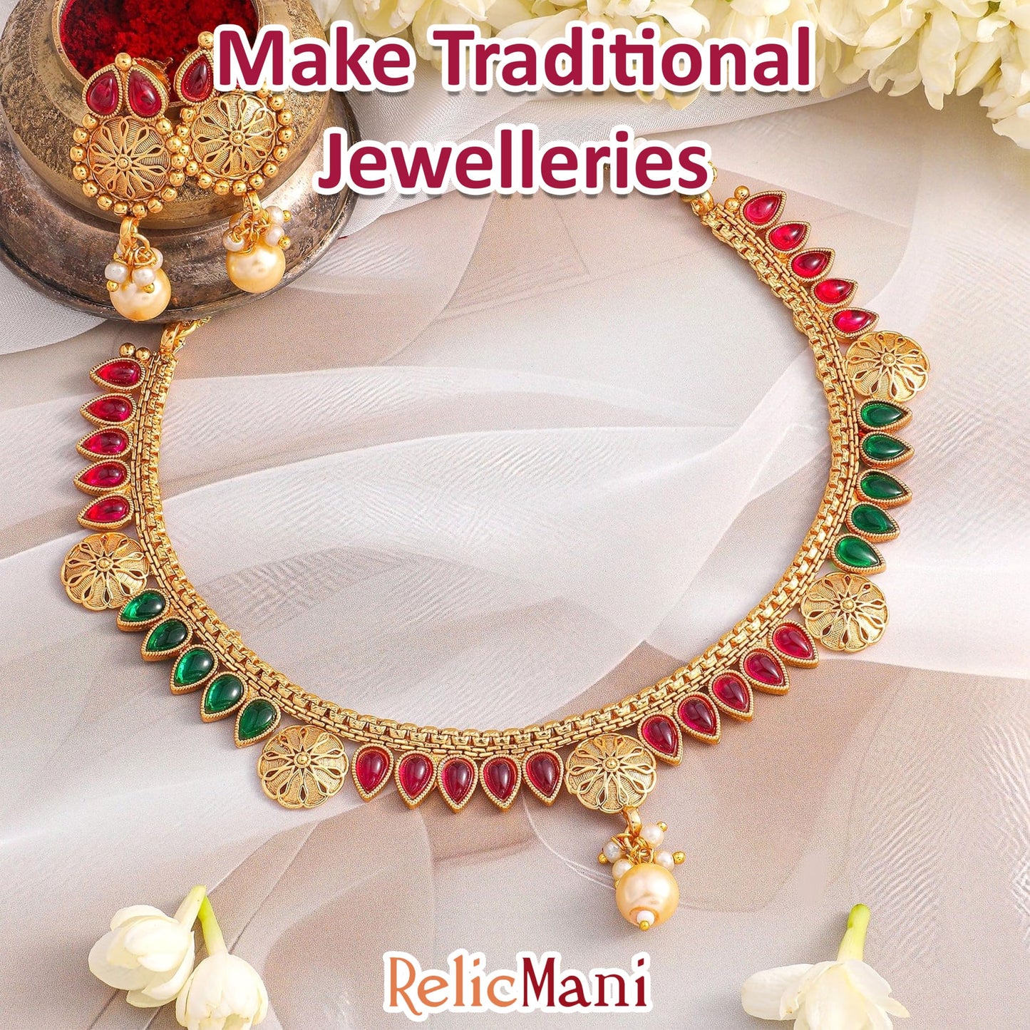 Multicolor Kundan Stones for Embroidery and Jewelry work well with accessory styling, daily wear and gifting and polished jewellery look.